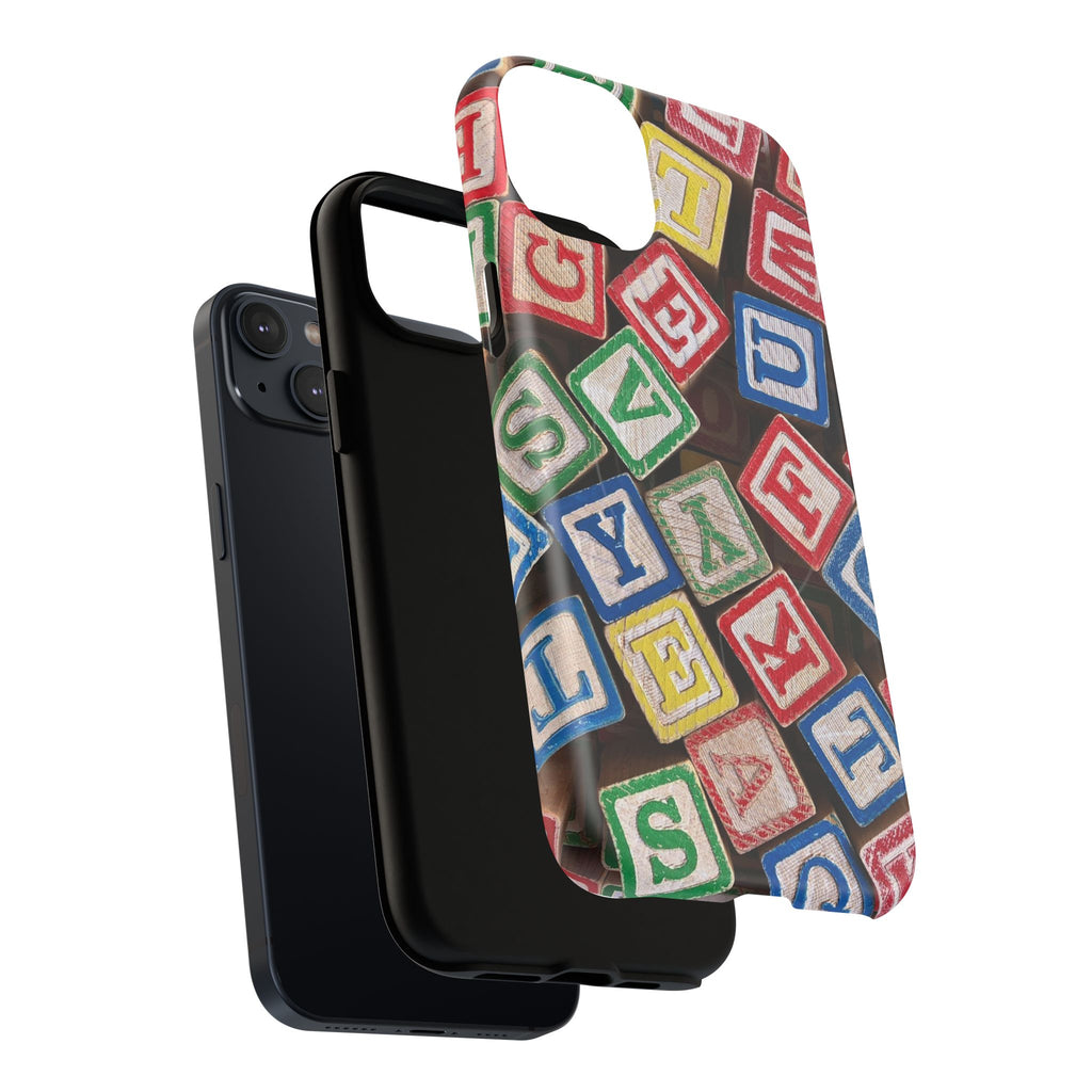 Vintage Alphabet Blocks Phone Case | Tough Magnetic Case