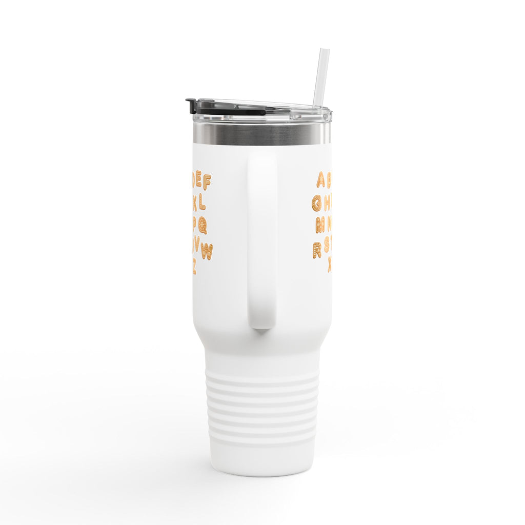 Alphabet Cookie Letters Travel Mug | 40oz Insulated Tumbler