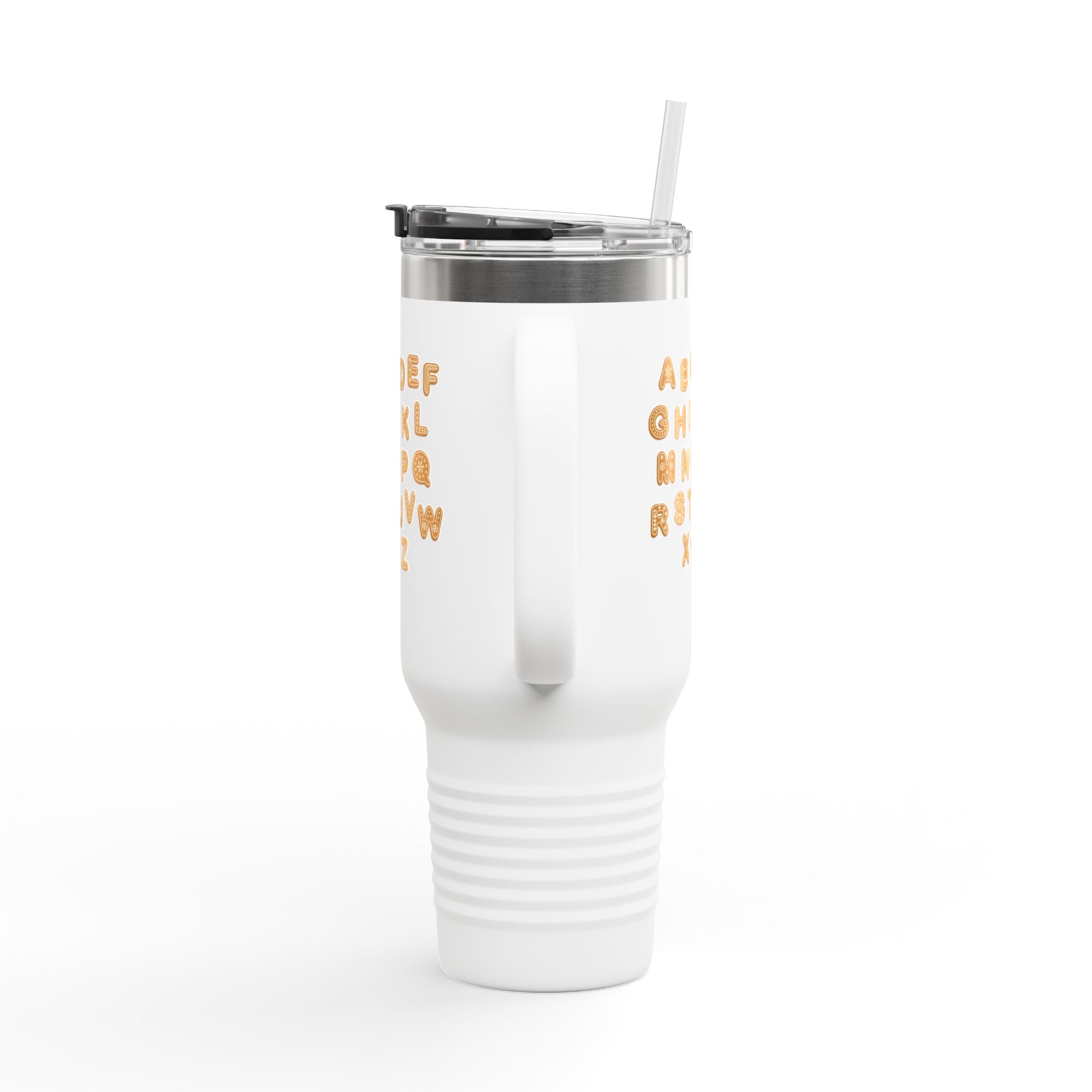 Alphabet Cookie Letters Travel Mug | 40oz Insulated Tumbler