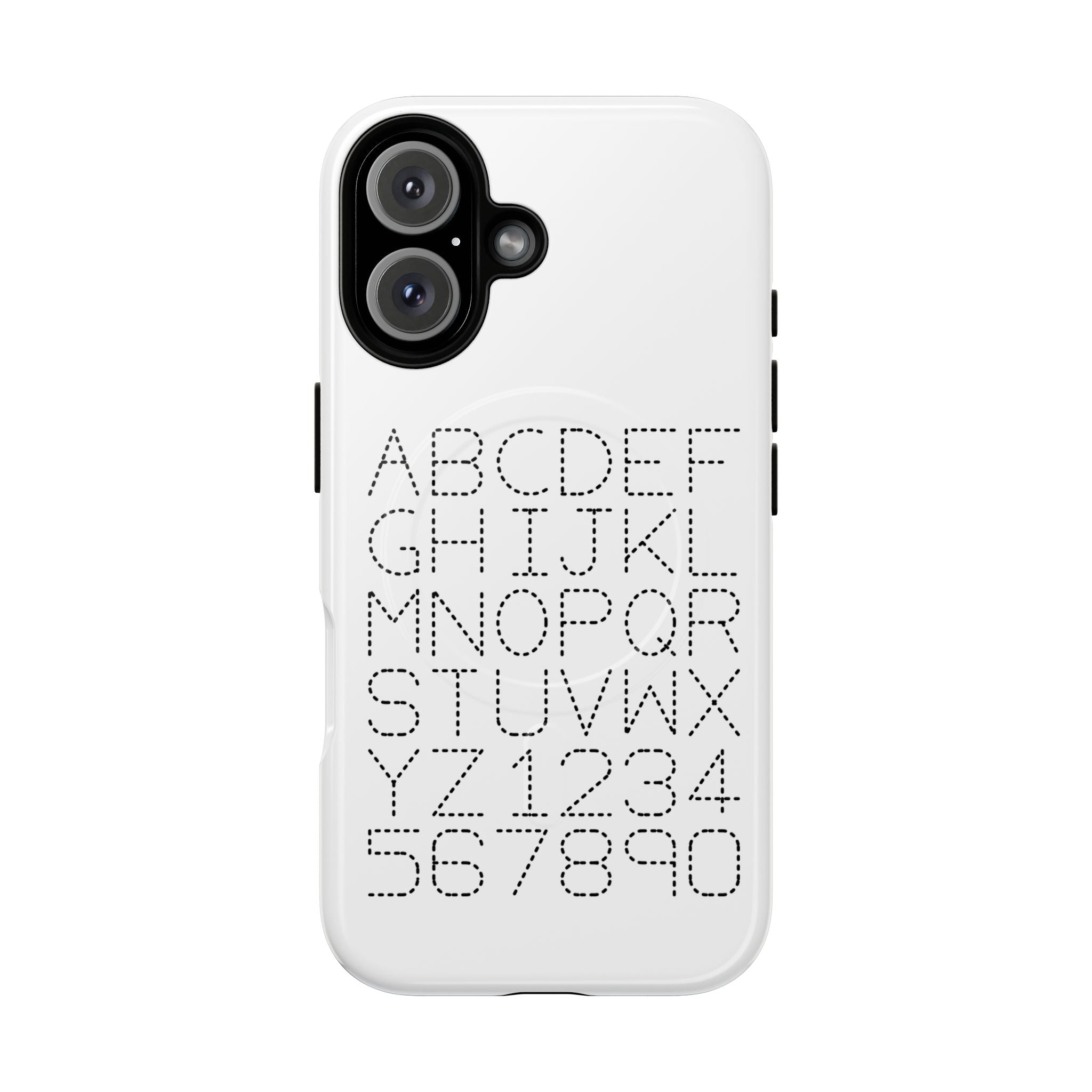 Coque de téléphone Alphabet à pois | Coque magnétique robuste