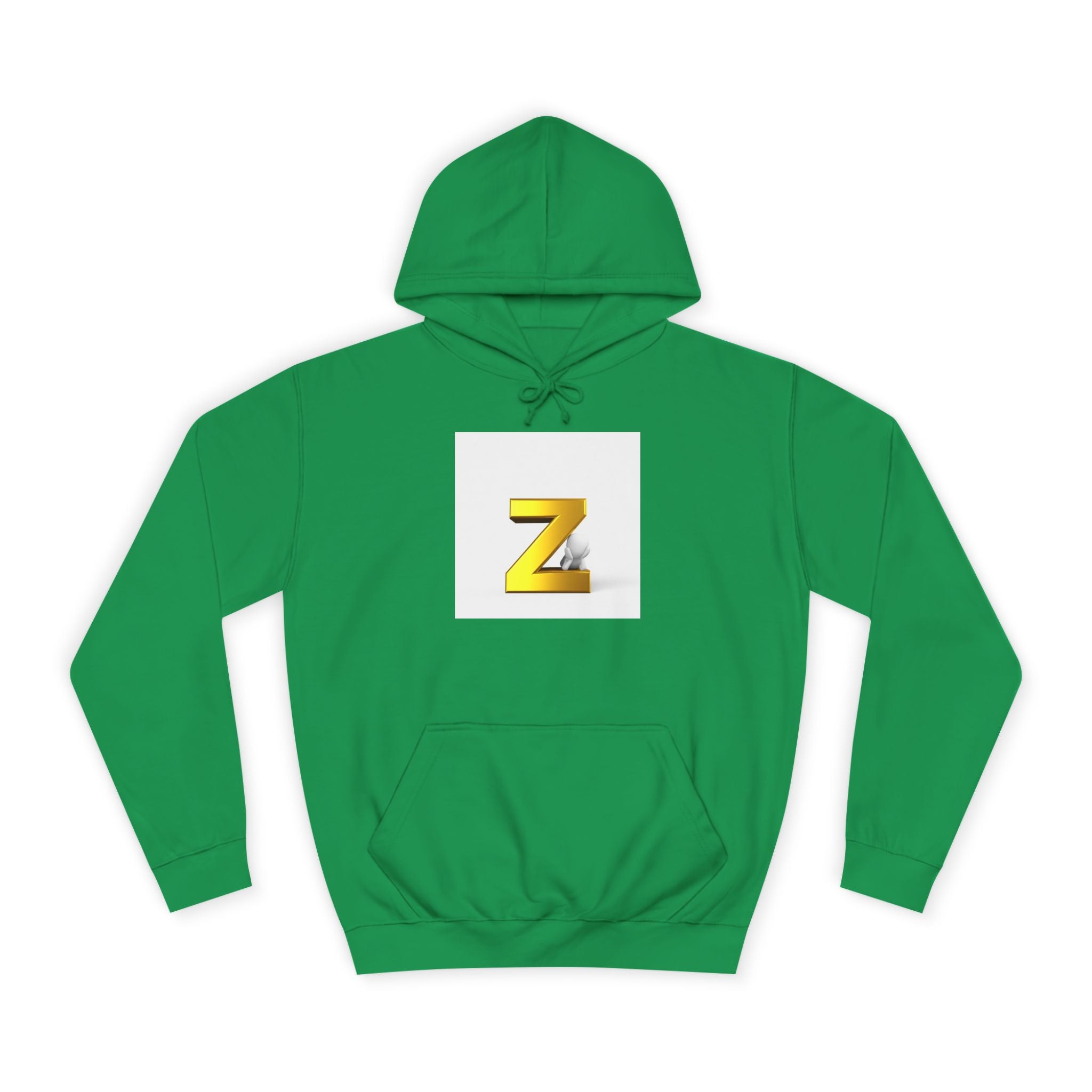 Sweat à capuche lettre Z en or 3D | Pull monogramme initial