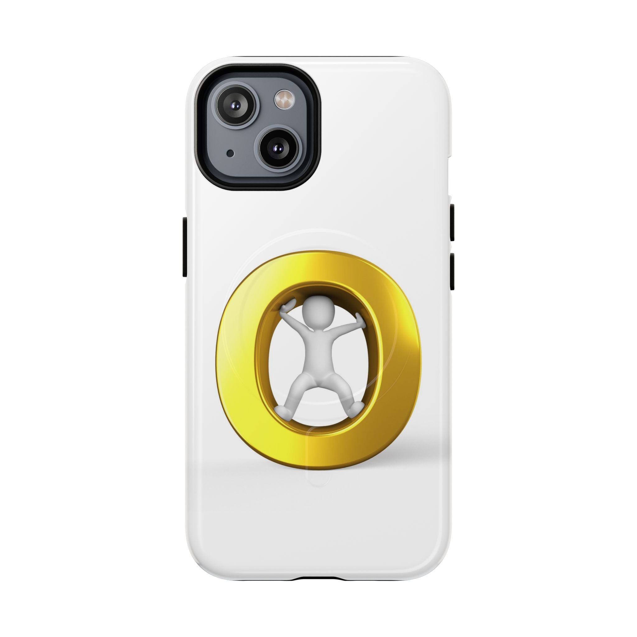 3D Gold Letter O Figure Phone Case | Tough Magnetic Case