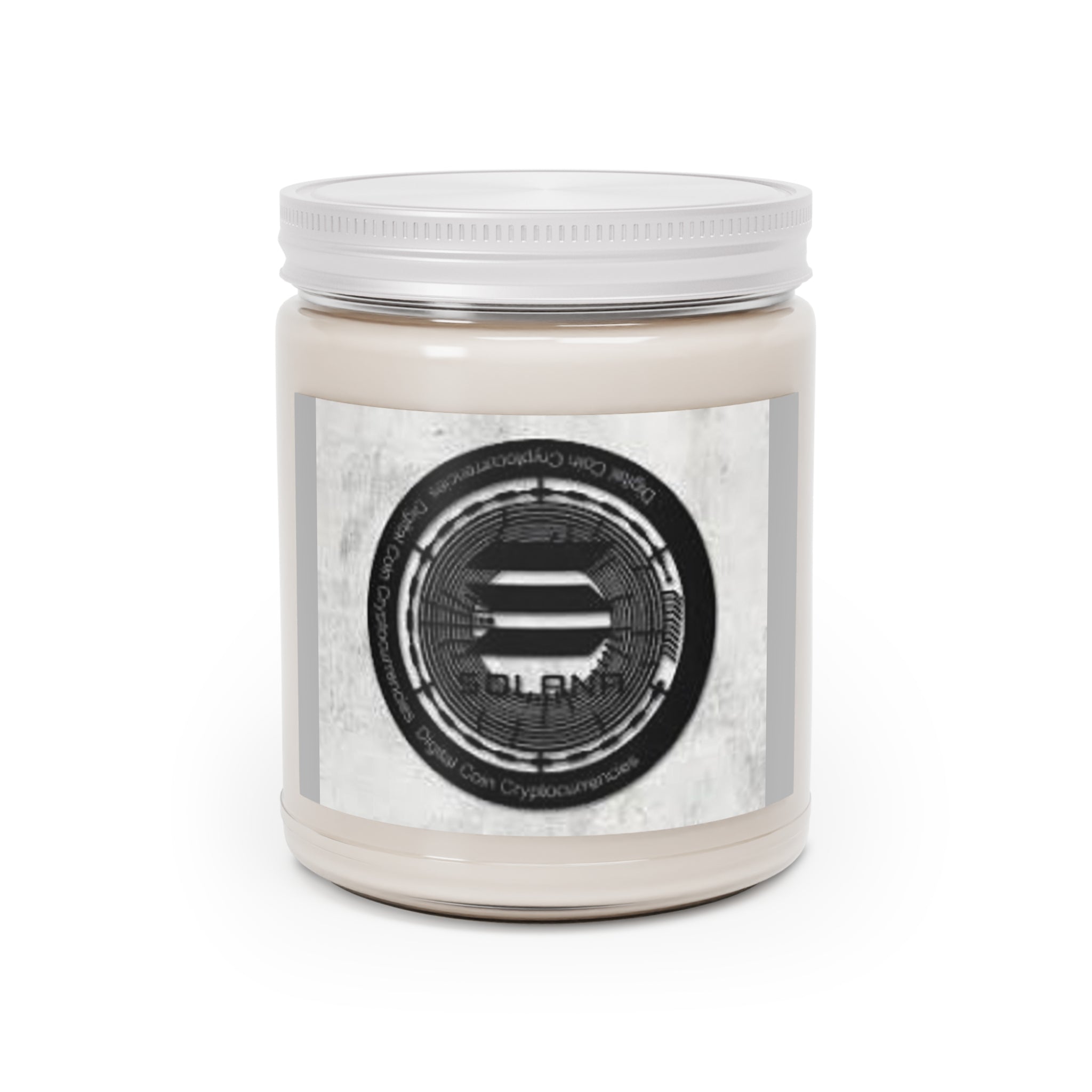 Solana Crypto Coin Candle 9oz Soy Candle | White Lid