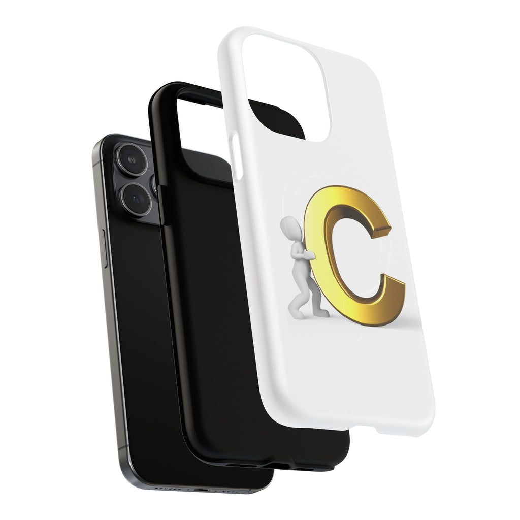 Gold Letter C Monogram Phone Case | Tough Magnetic Case