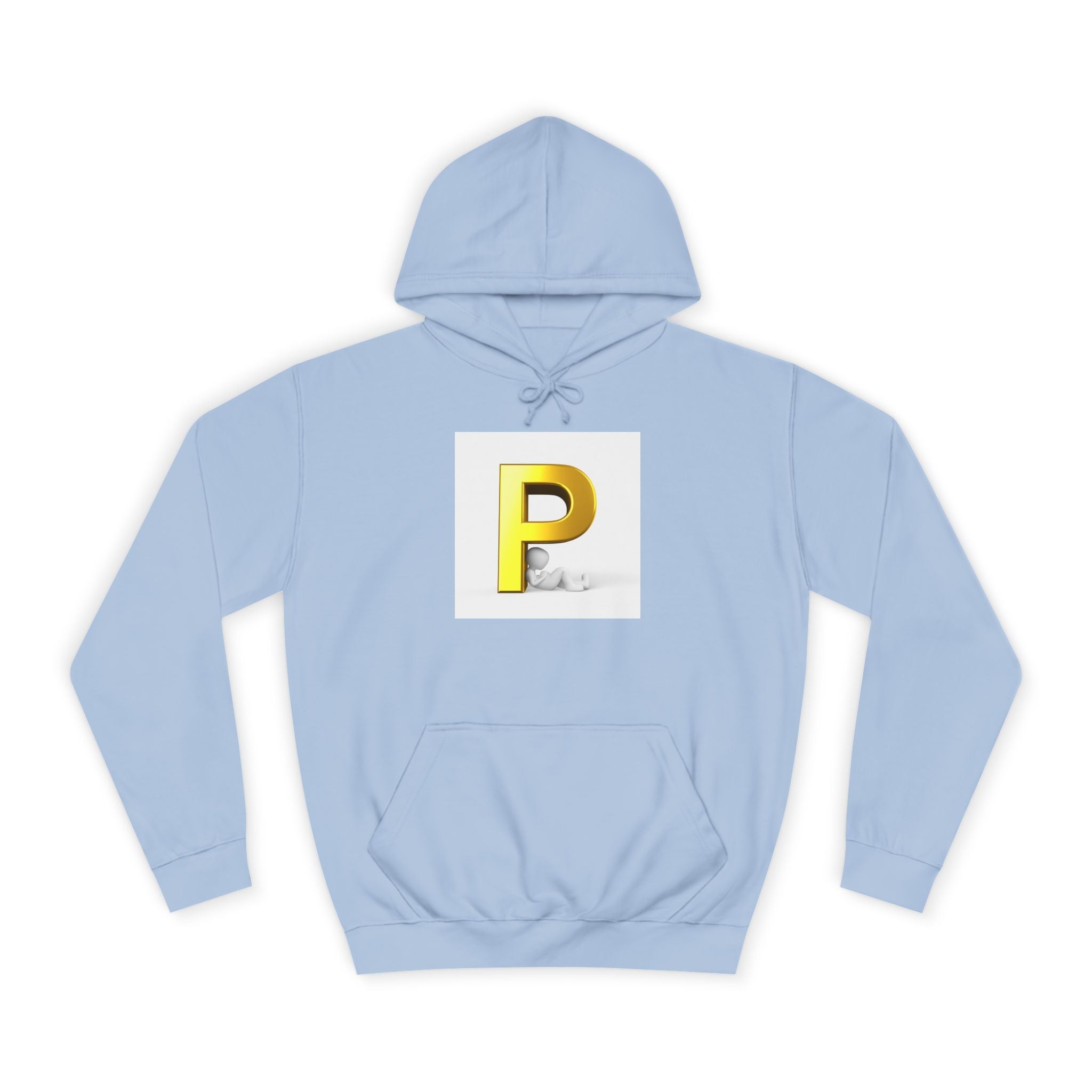 Gold Letter P hoodie | Monogram Initial Pullover