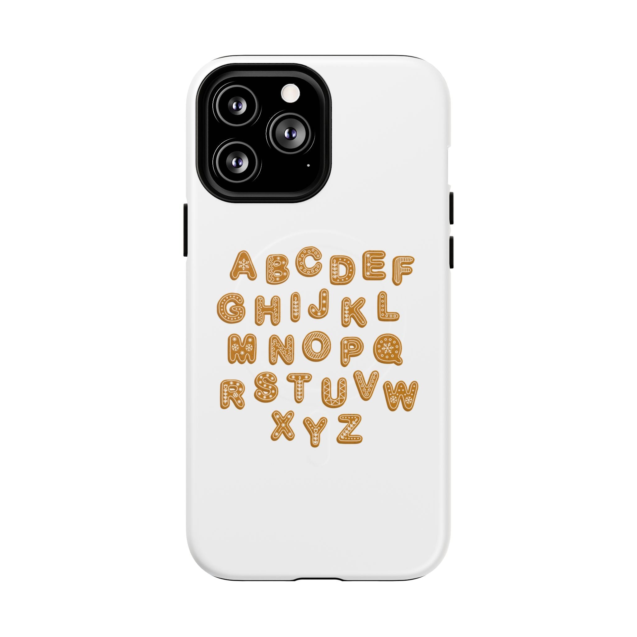 Coque de Téléphone Alphabet Cookie | Coque Magnétique Robuste, Lettrage Mignon