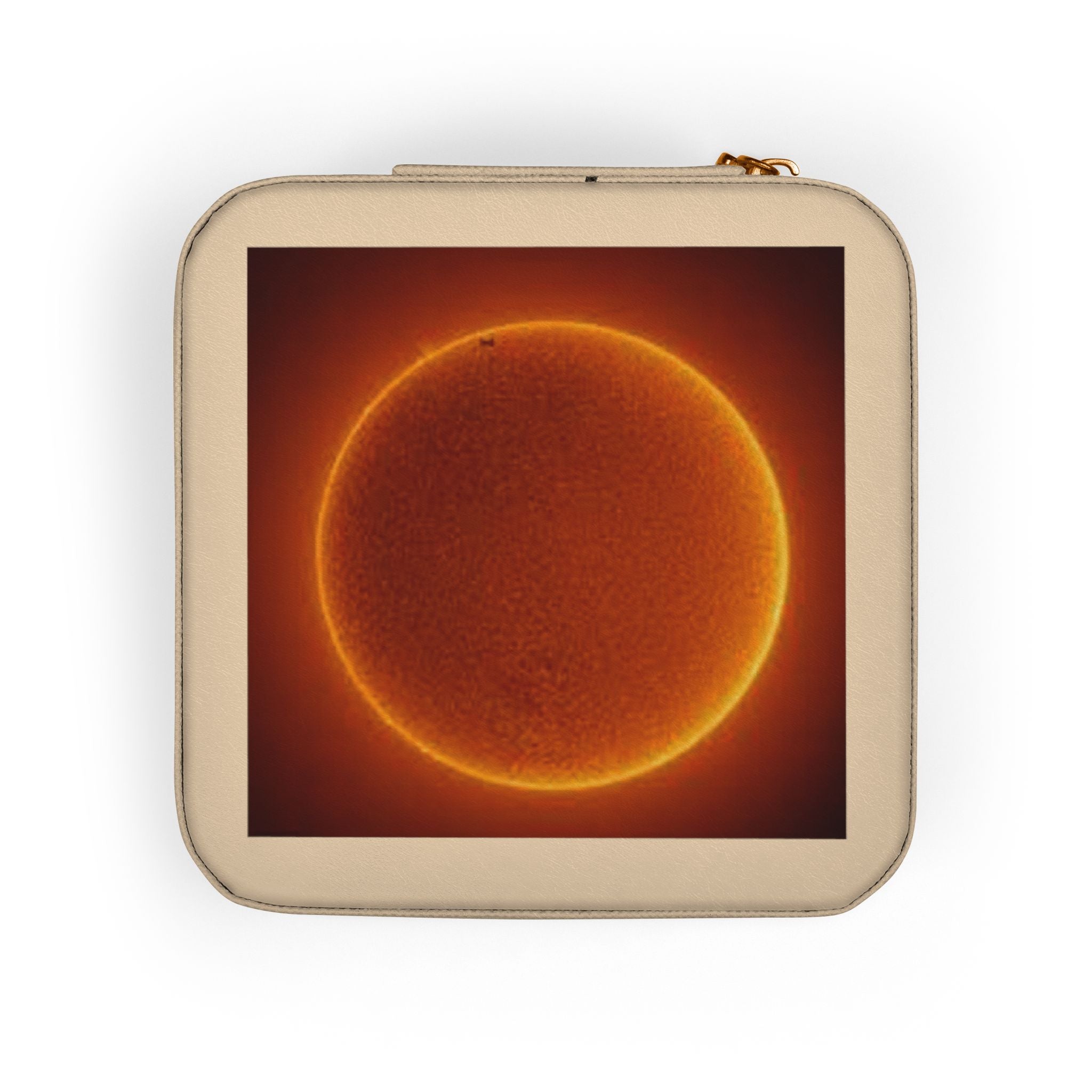 Solar Eclipse Circle Jewelry Travel Case | Compact Jewelry Organizer