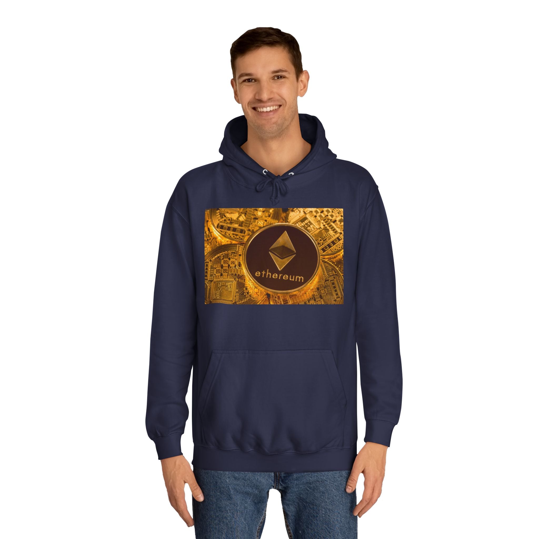 Ethereum Coin Hoodie | Crypto Logo Sweatshirt, Blockchain Design