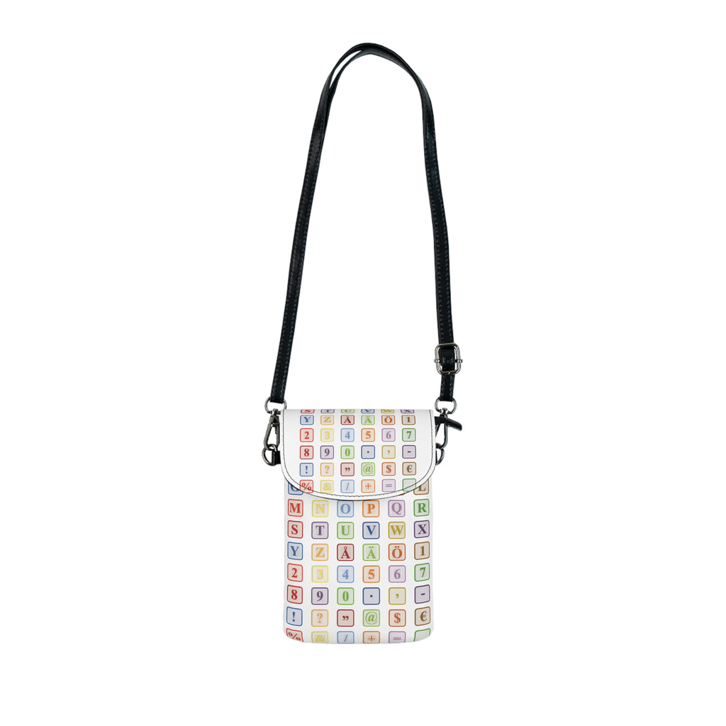 Alphabet Blocks Small Cell Phone Wallet | Crossbody Phone Pouch