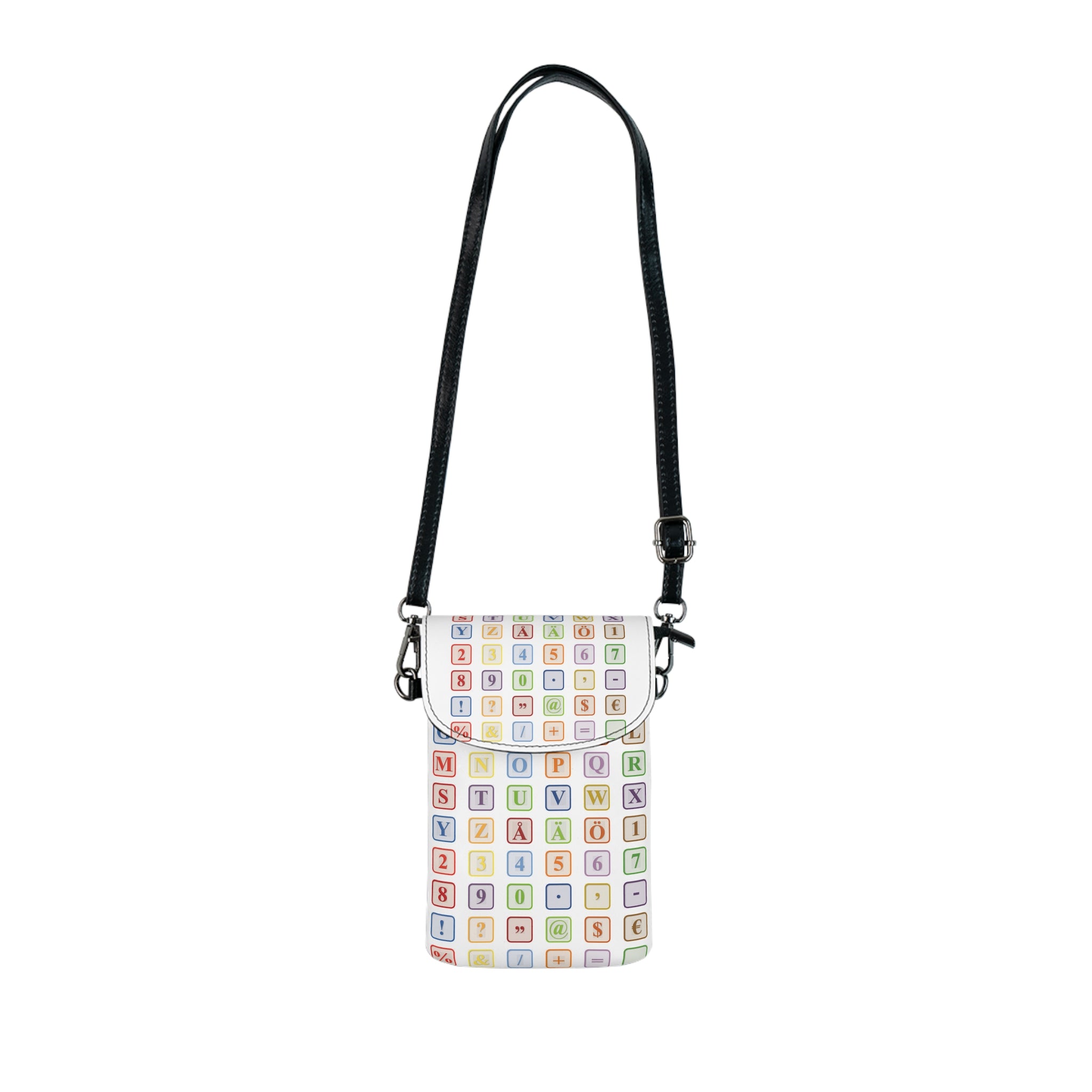 Alphabet Blocks Small Cell Phone Wallet | Crossbody Phone Pouch