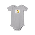 Gold Letter D Infant Onesie | Baby Monogram Initial Bodysuit