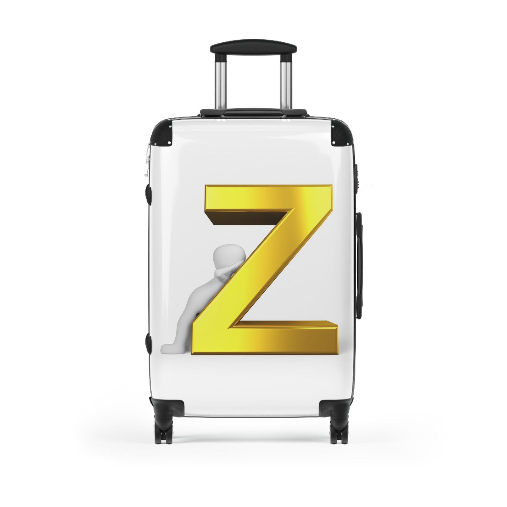 Valise Z dorée en 3D | Bagage personnalisé avec monogramme