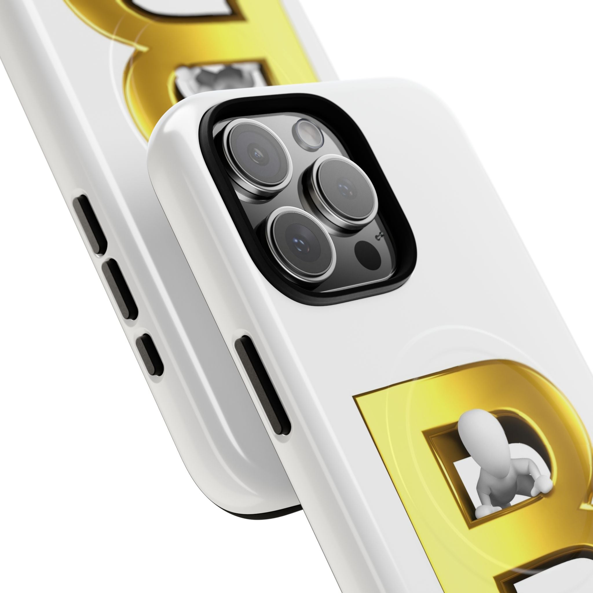 Gold 3D Letter B phone case | Tough Magnetic Case