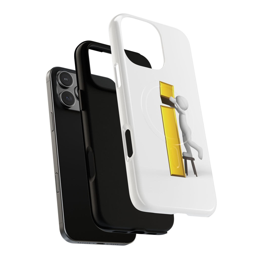 3D Character Gold Letter i phone case | Tough Magnetic Case