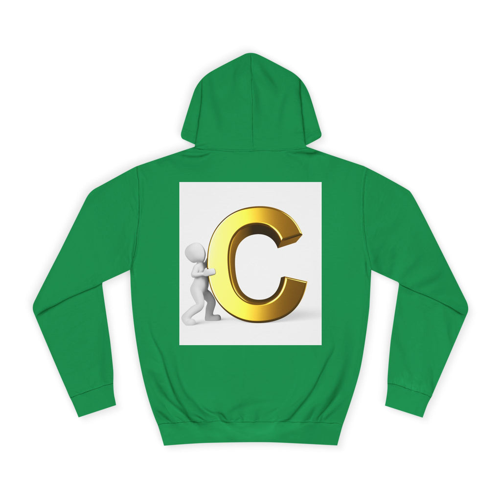 Gold Letter C Hoodie | Monogram Initial C Sweatshirt