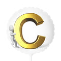 Gold Letter C Balloon 11" Round Balloon