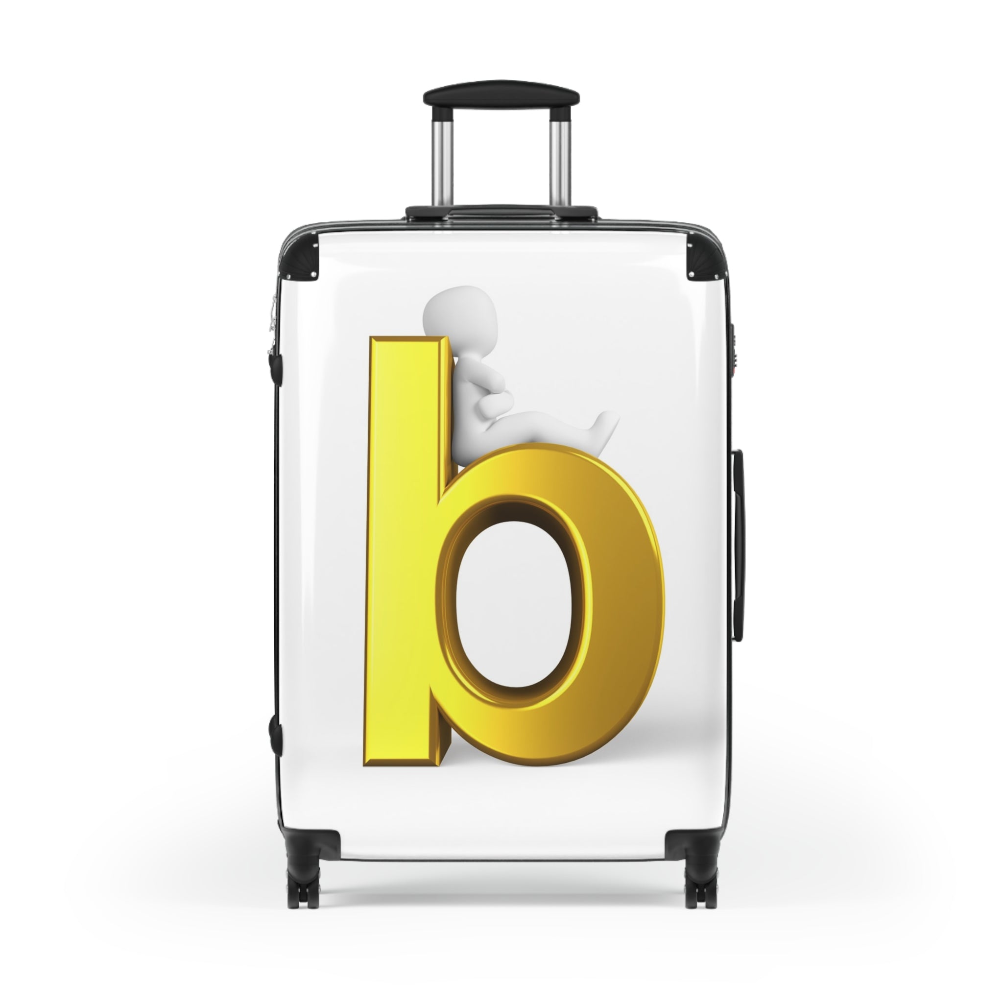 Valise Lettre B Dorée | Bagage Monogrammé