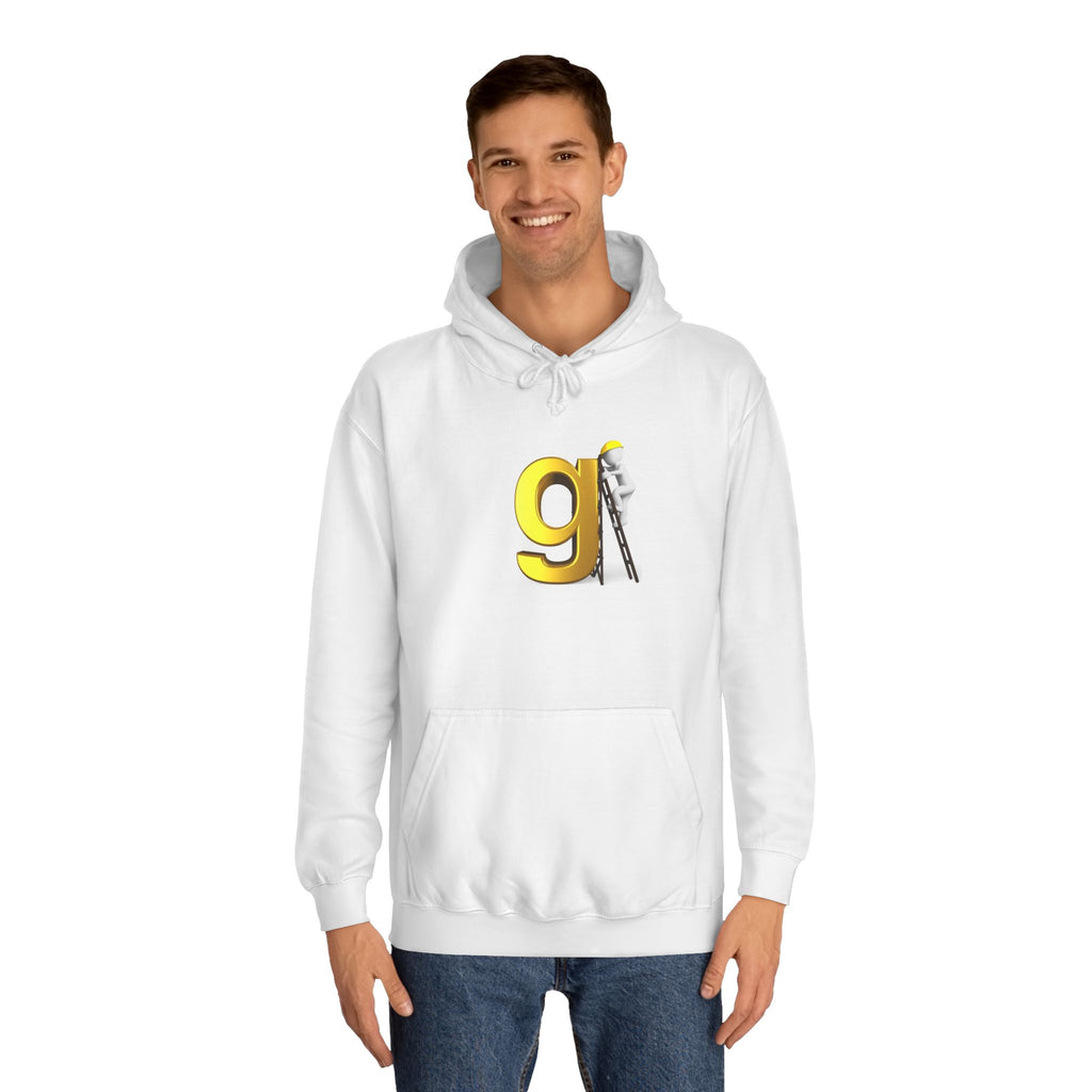 Gold Letter G with Painter Character Hoodie | Initial Monogram