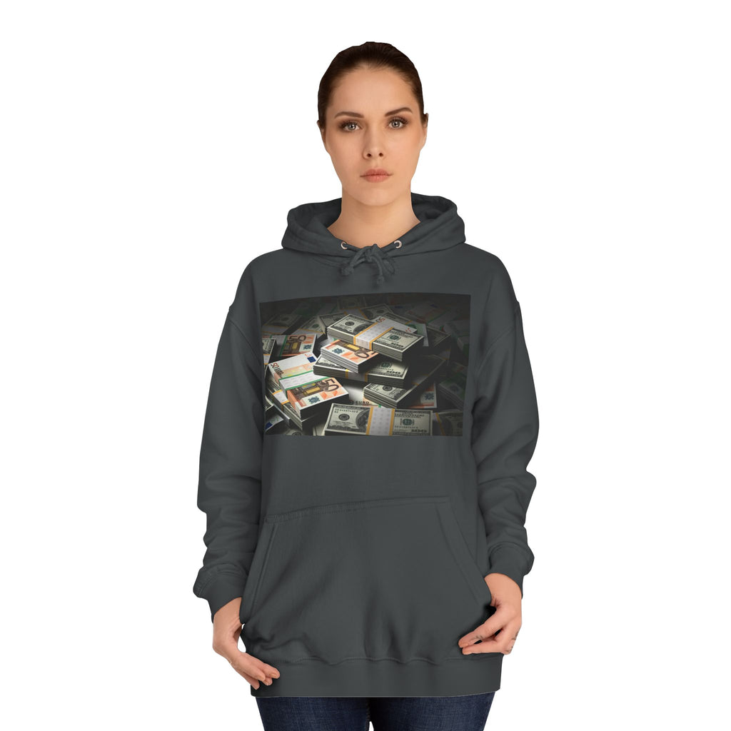 Stacked Cash Money Hoodie | Vintage Banknote Print, Stacks of Dollars