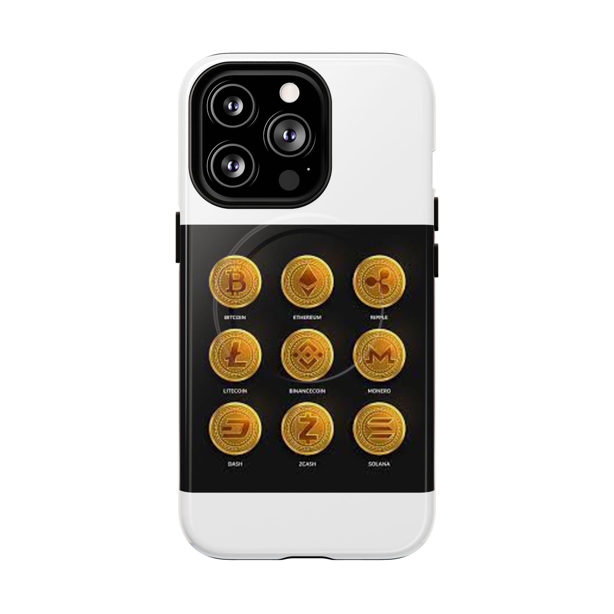 Coque de Téléphone Graphique de Monnaie Crypto | Coque Magnétique Robuste
