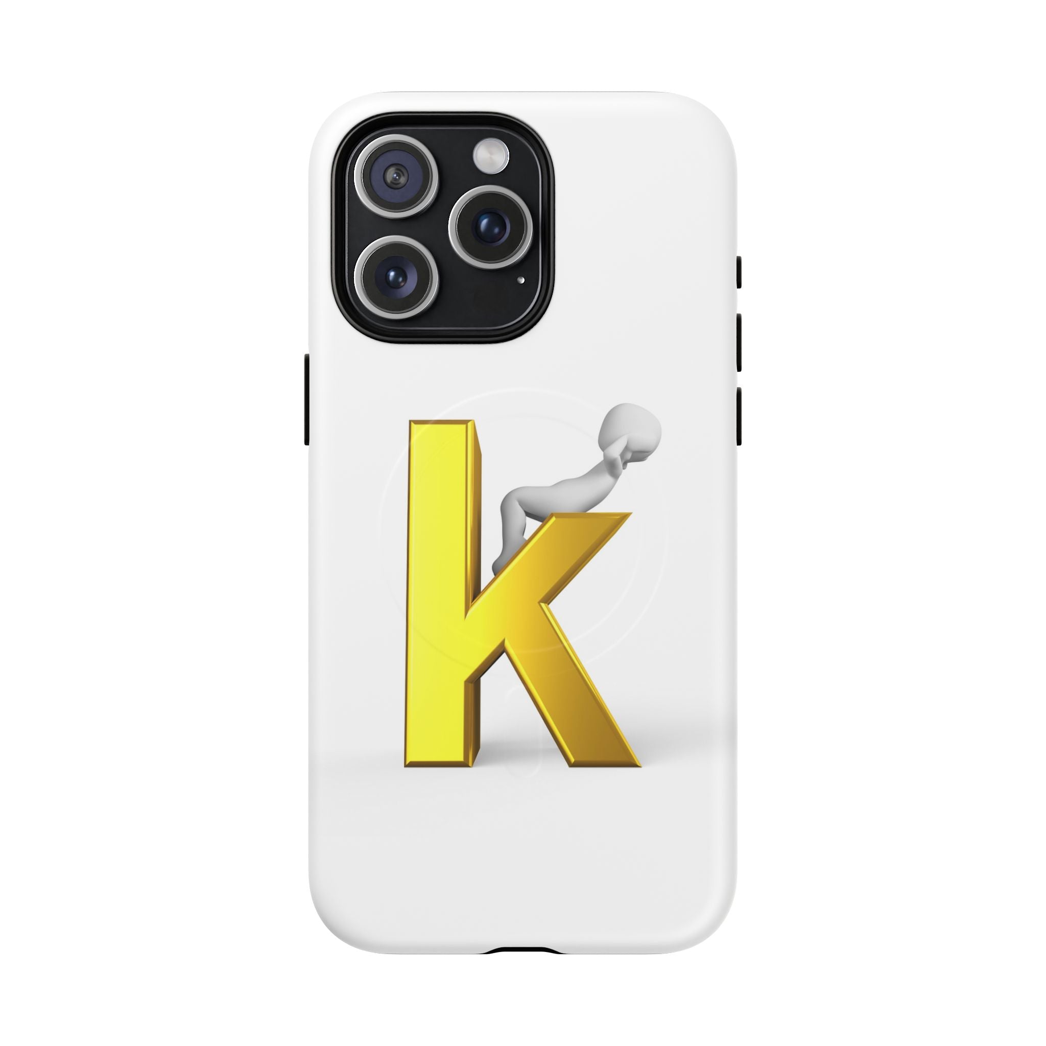 Coque de téléphone avec logo lettre K | Coque magnétique résistante, Monogramme initial