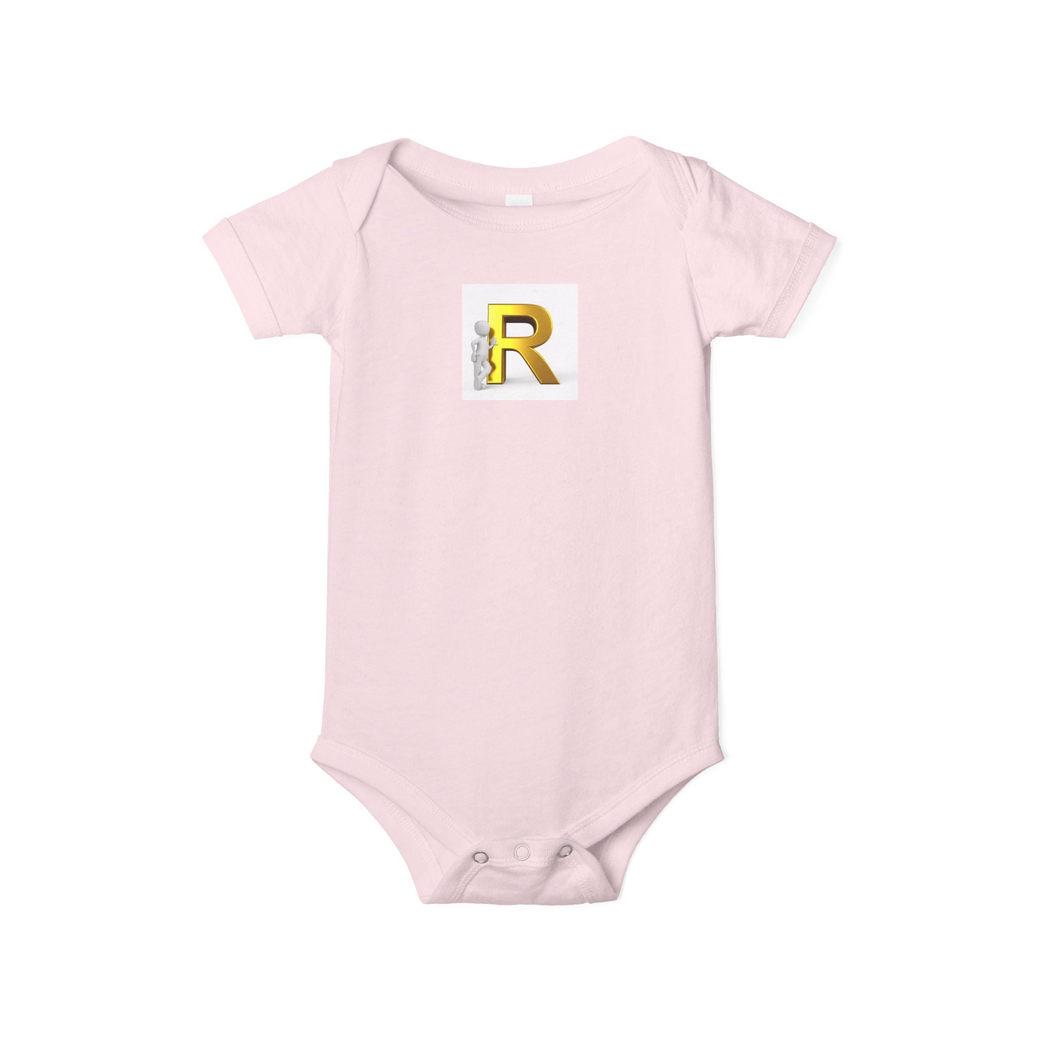 Body pour bébé avec monogramme R doré | Body bébé