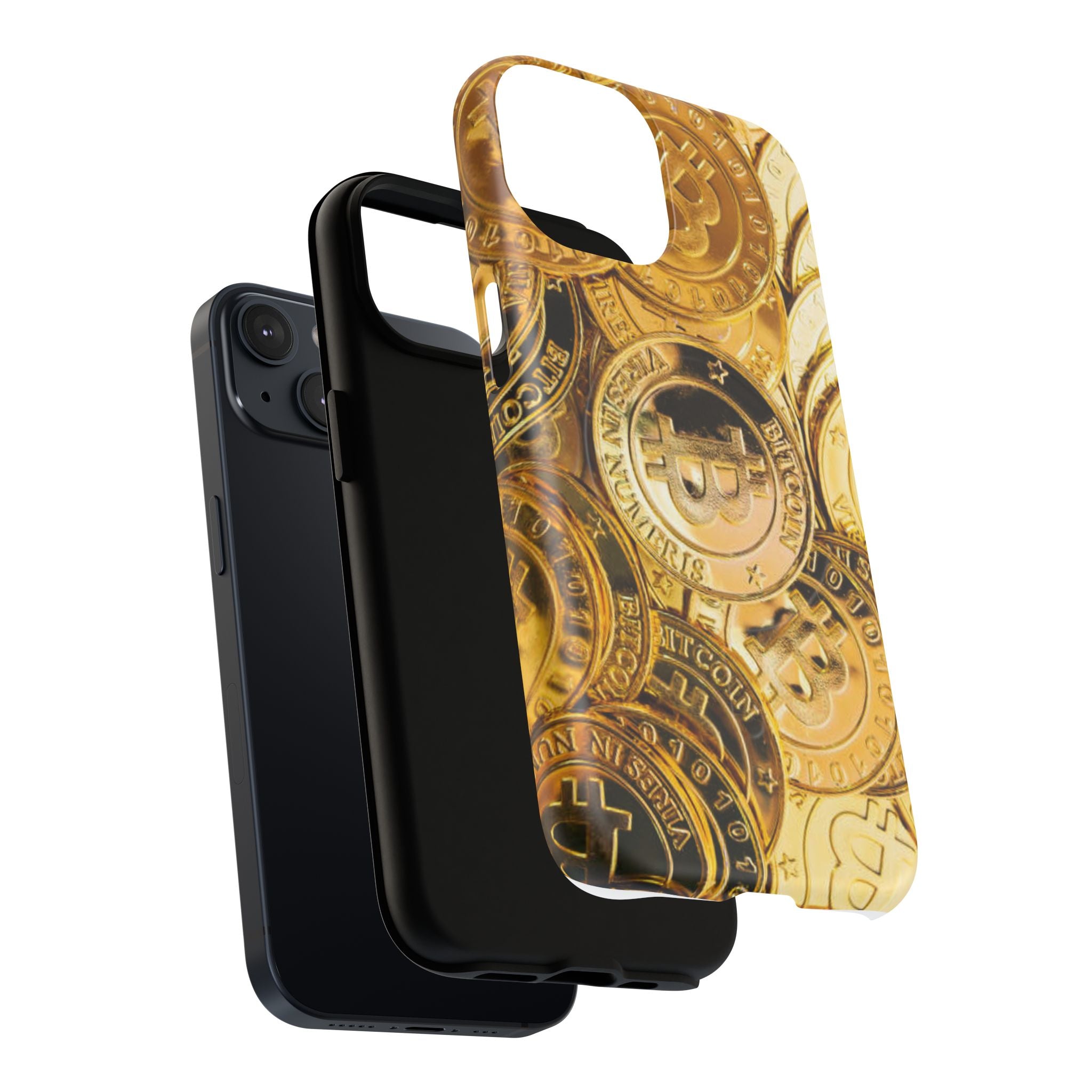 Gold Bitcoin Coins Phone Case | Tough Magnetic Case
