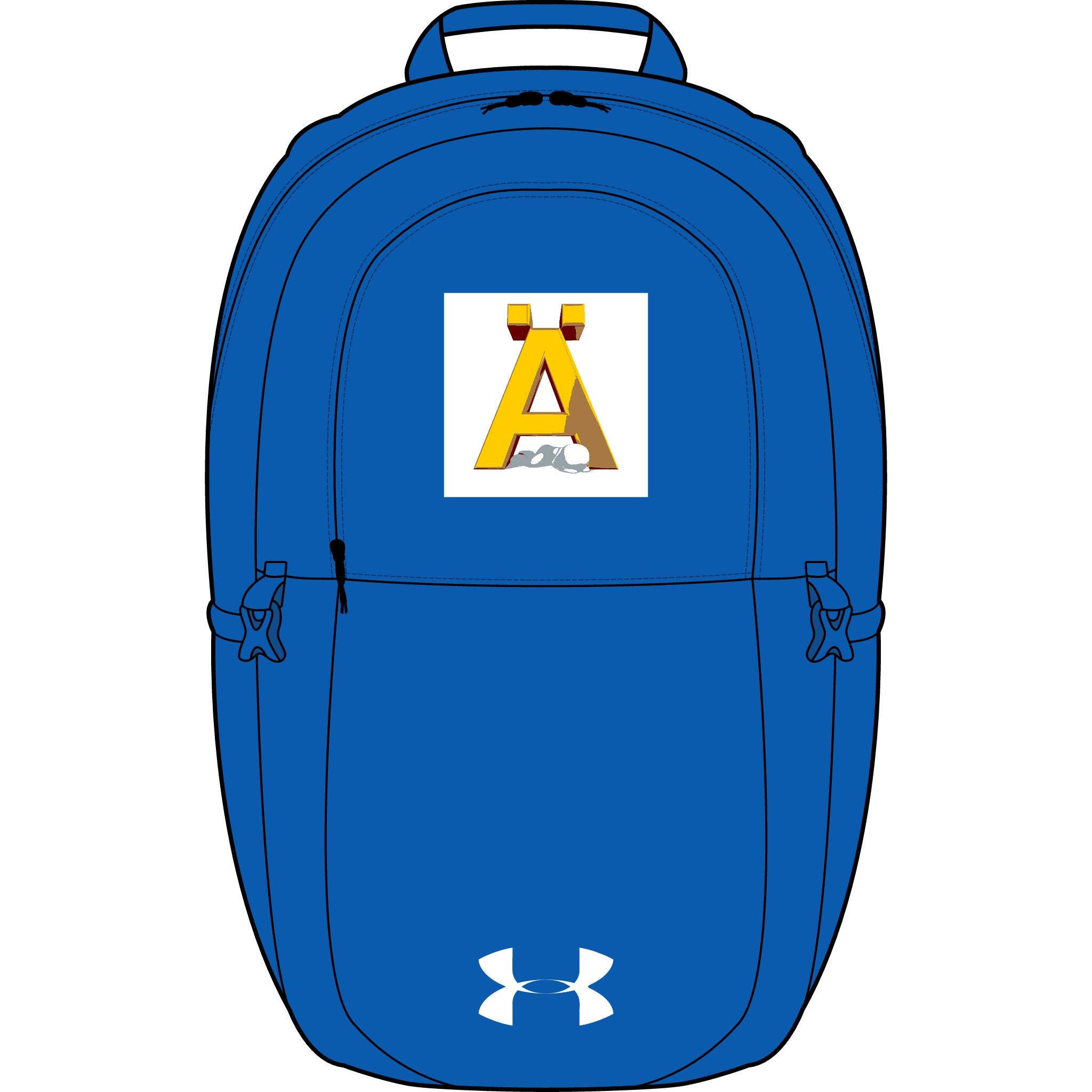 Buchstabe Ä mit Ski-Symbol Rucksack | Bestickter Monogramm-Aufnäher