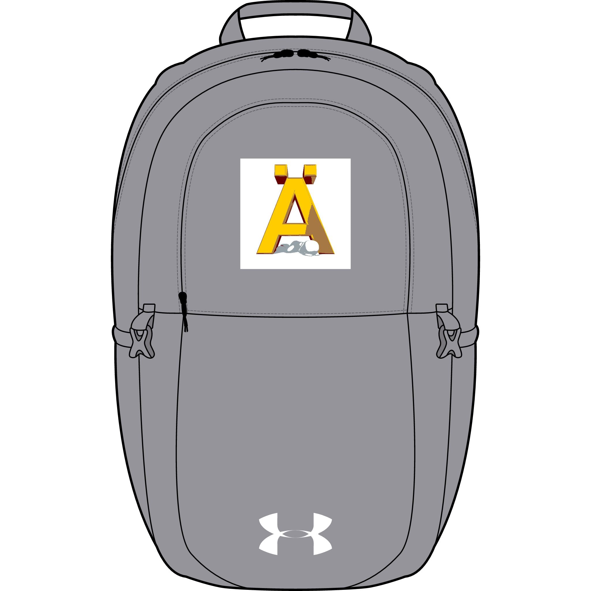 Buchstabe Ä mit Ski-Symbol Rucksack | Bestickter Monogramm-Aufnäher