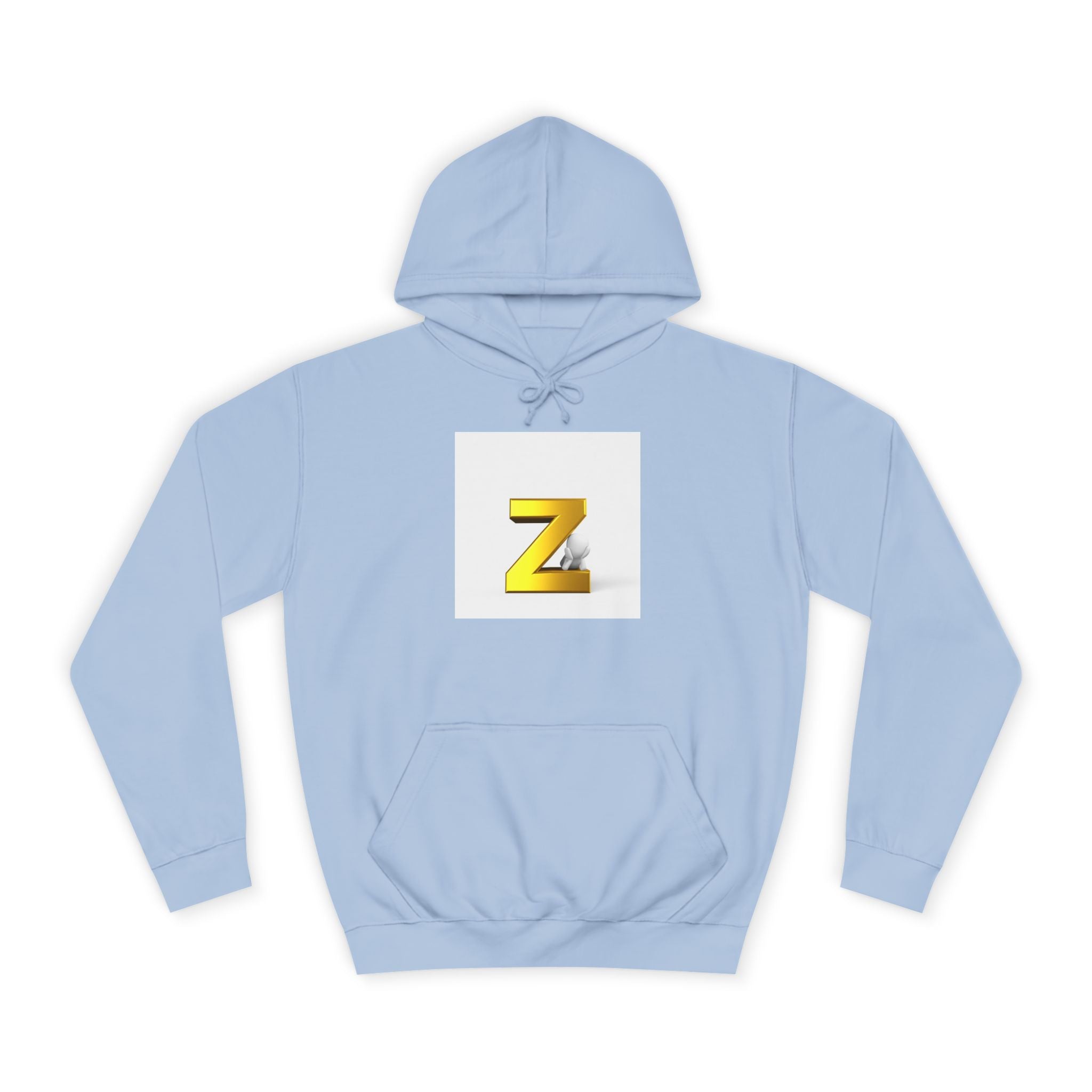 Sweat à capuche lettre Z en or 3D | Pull monogramme initial