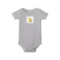 Yellow Lowercase b Infant Onesie | Baby Bodysuit