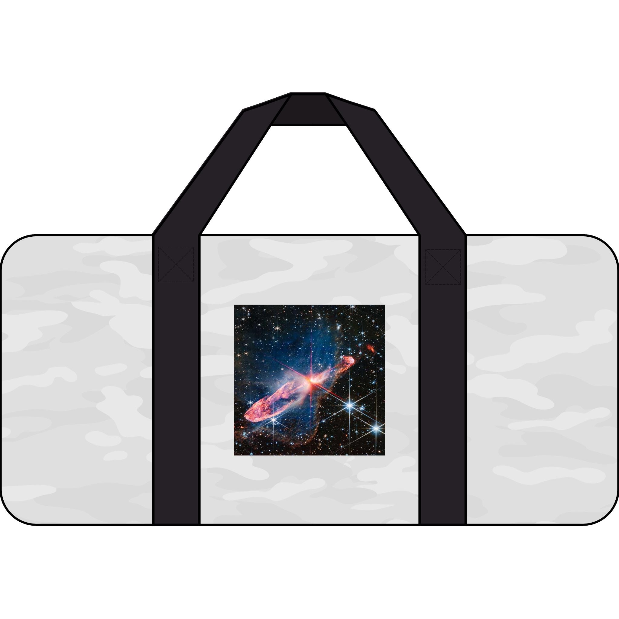 Sac de voyage Cosmic Nebula Tripper | Imprimé galaxie spatiale, sangle à carreaux