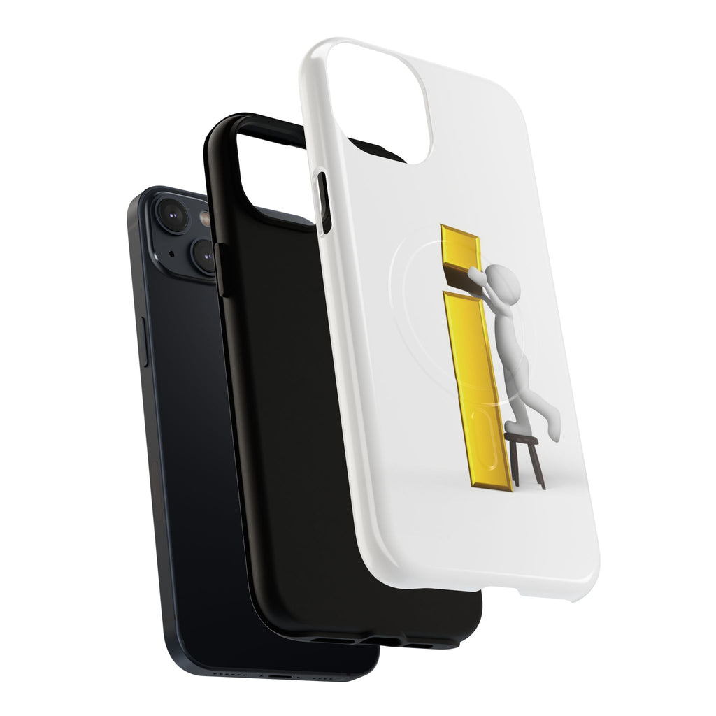 3D Character Gold Letter i phone case | Tough Magnetic Case