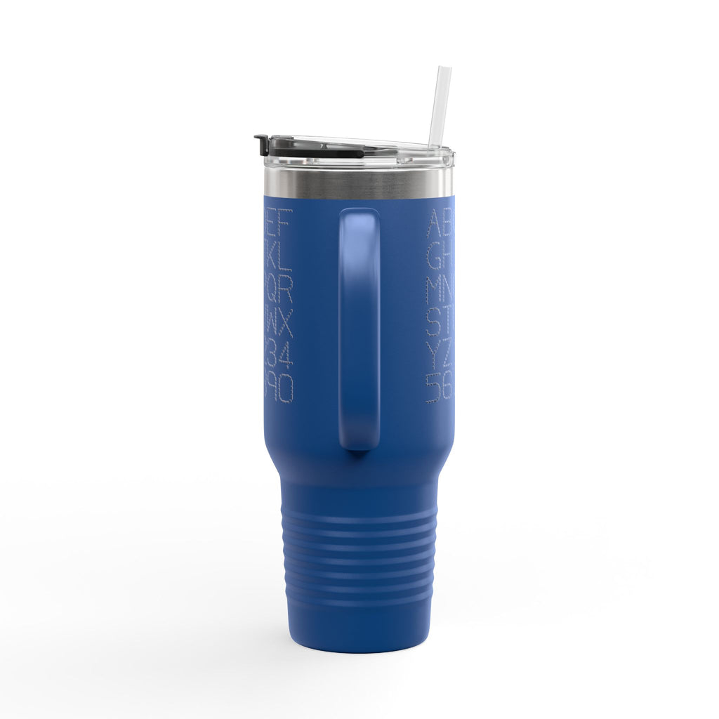 Alphabet Letters and Numbers Insulated Travel Mug | 40oz Tumbler