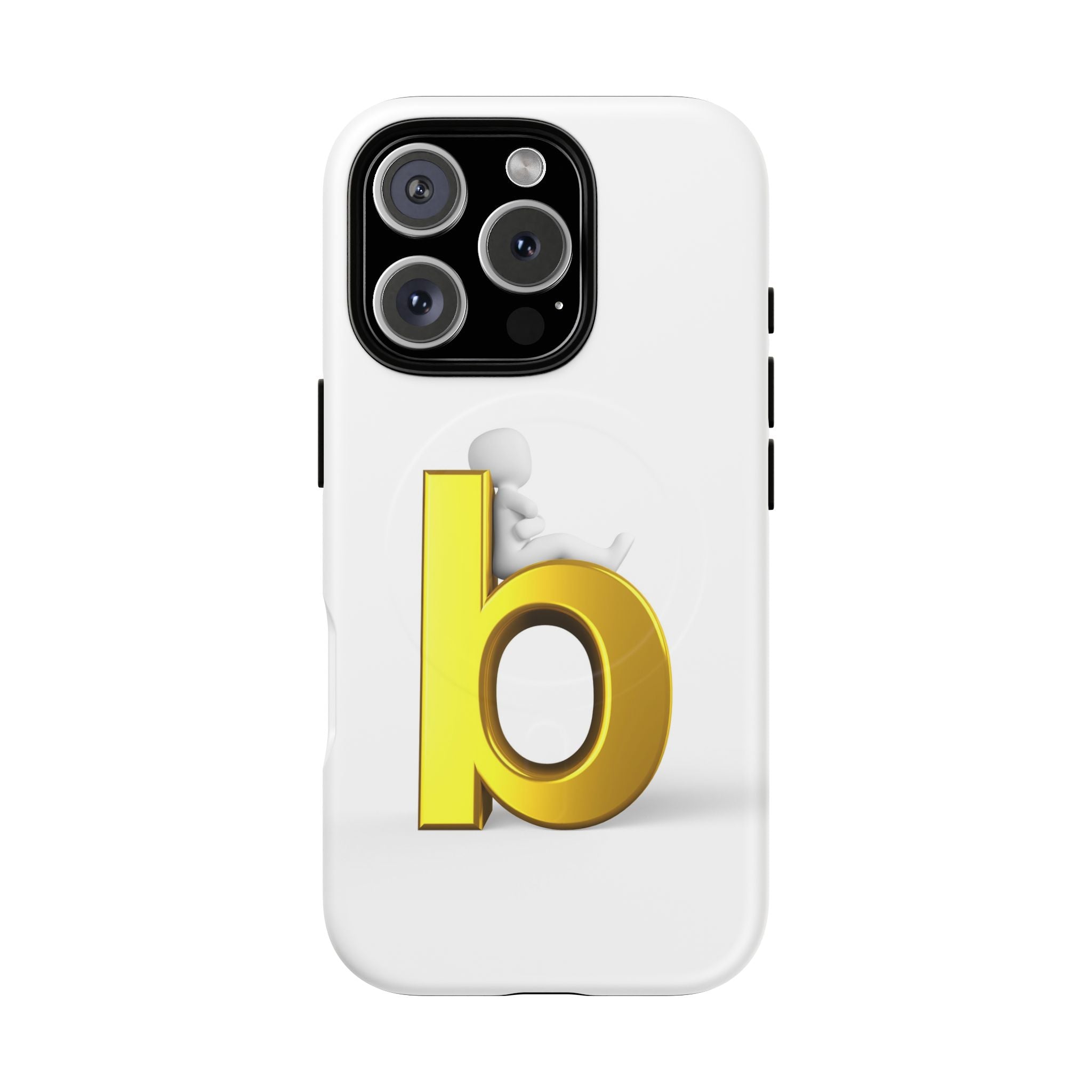 Coque de téléphone Lettre B dorée | Coque magnétique robuste
