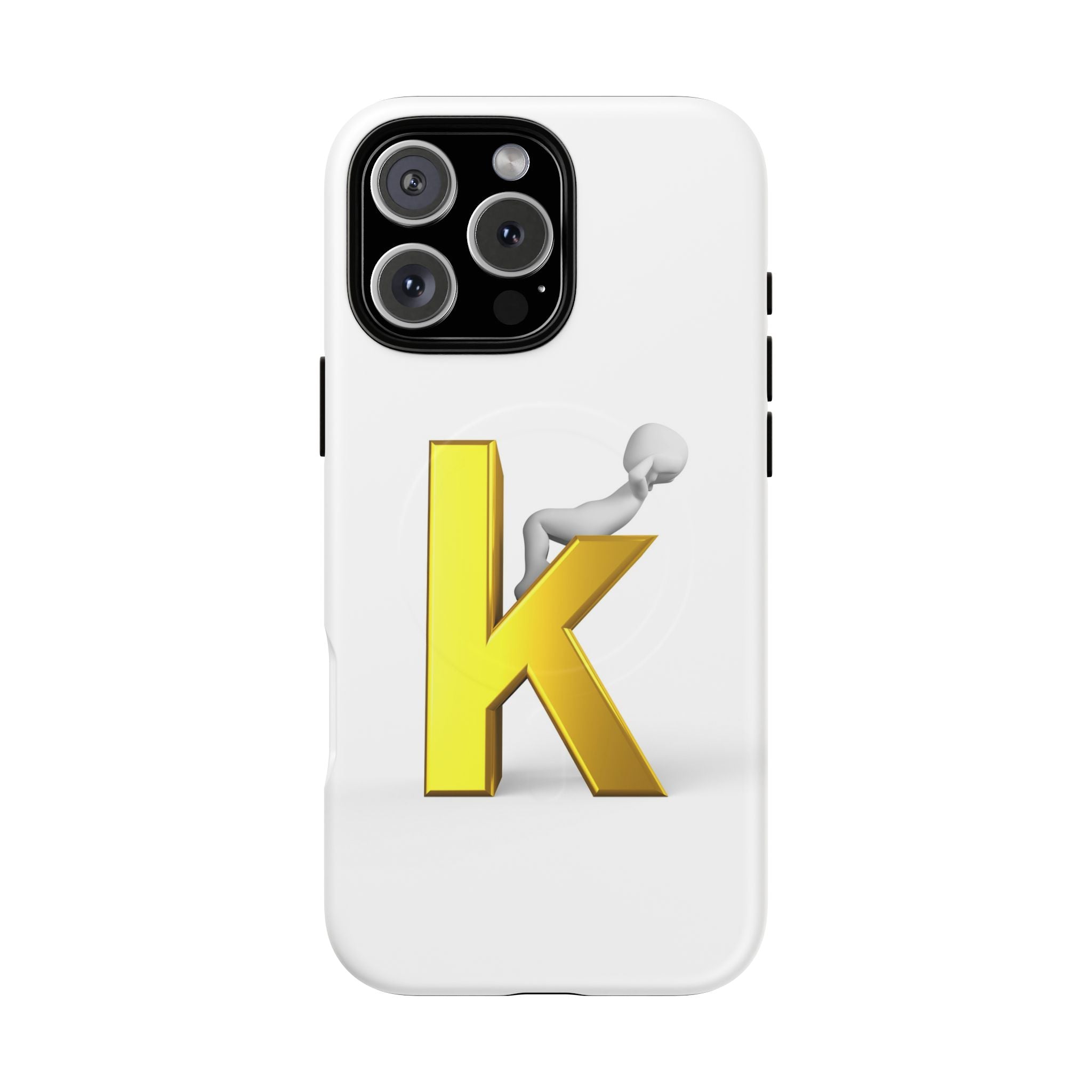 Coque de téléphone avec logo lettre K | Coque magnétique résistante, Monogramme initial