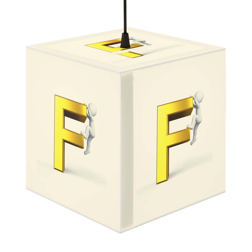 Climbing F Letter Light Cube Lamp | Alphabet Nightlight, Kids Room Decor
