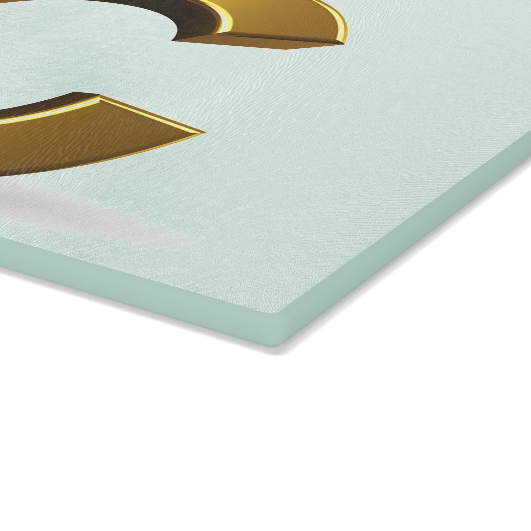 Gold Letter C Glass Cutting Board | Initial Monogram Kitchen Decor