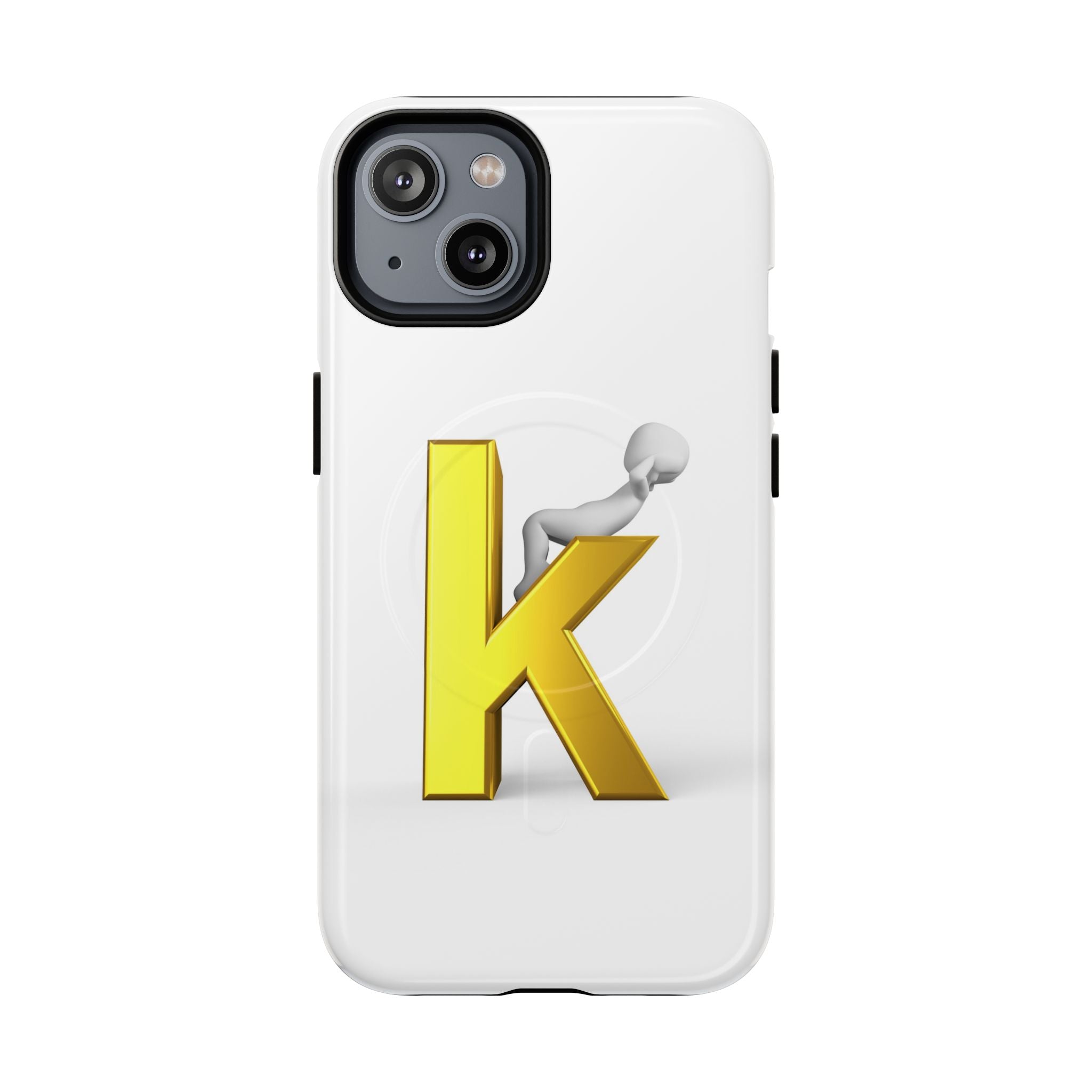 Coque de téléphone avec logo lettre K | Coque magnétique résistante, Monogramme initial