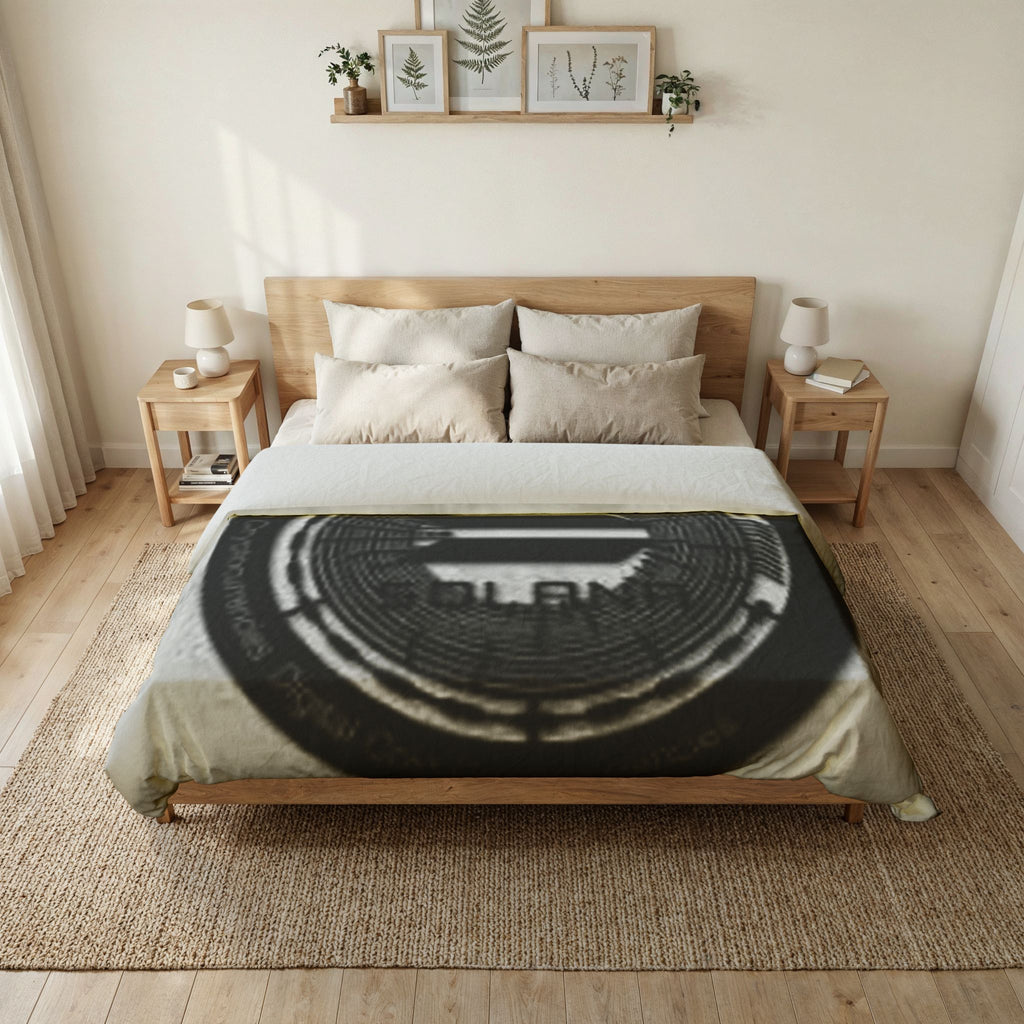 Solana Coin Logo Cotton Duvet Cover | Cryptocurrency Crypto Bedding