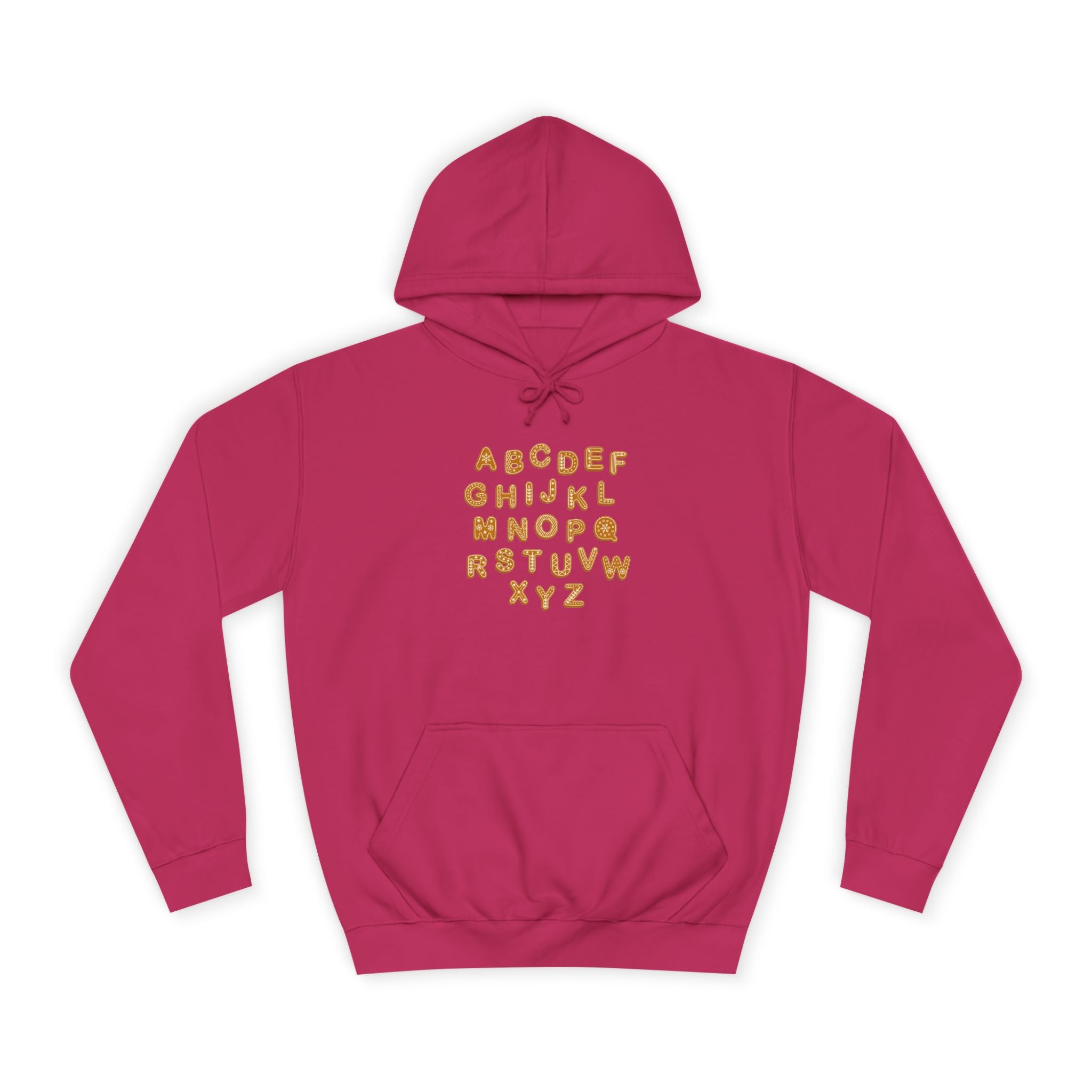 Sweat à capuche Alphabet Biscuits | Sweatshirt Lettres de A à Z Police Biscuits