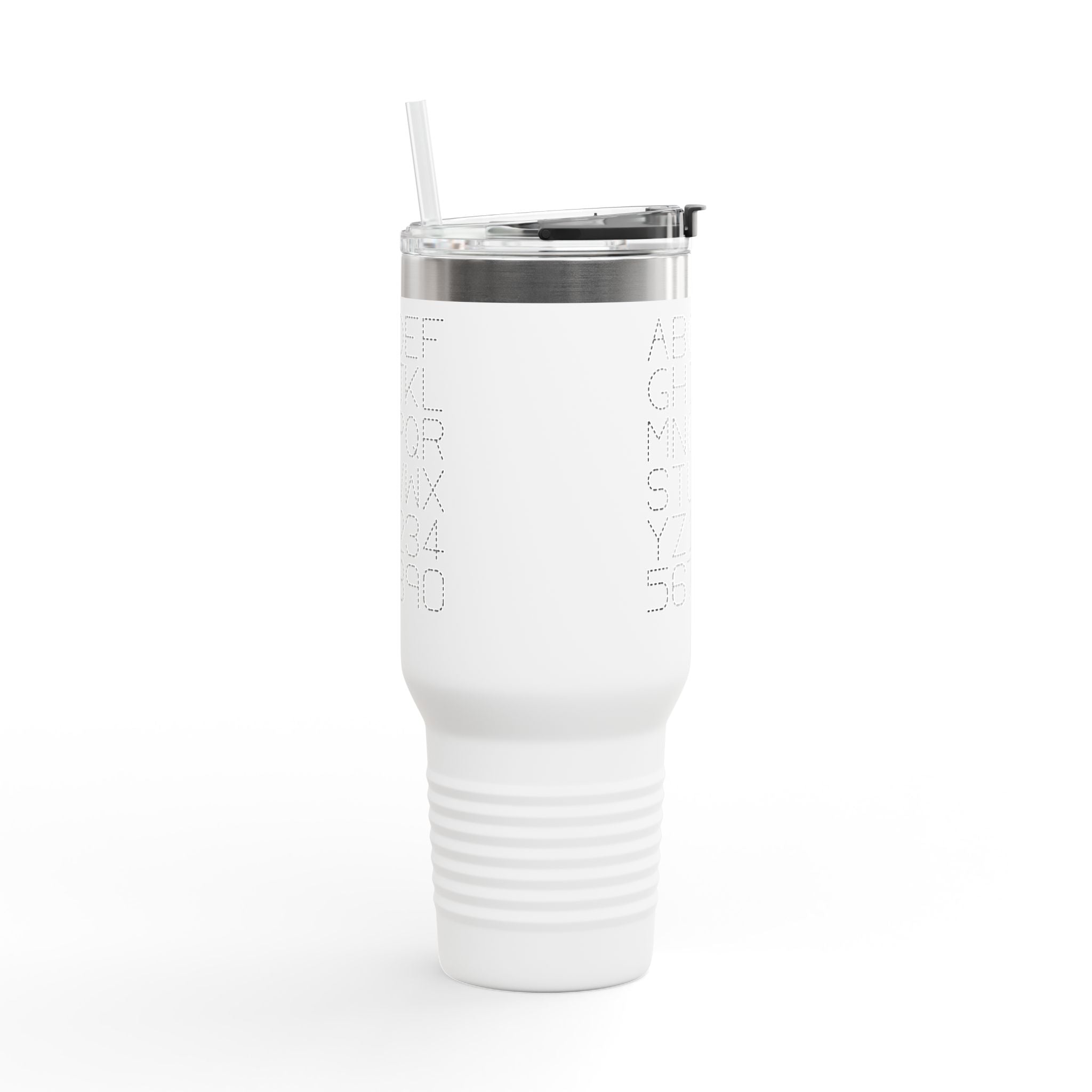 Mug de Voyage Isotherme Lettres et Chiffres de l'Alphabet | Gobelet de 40oz