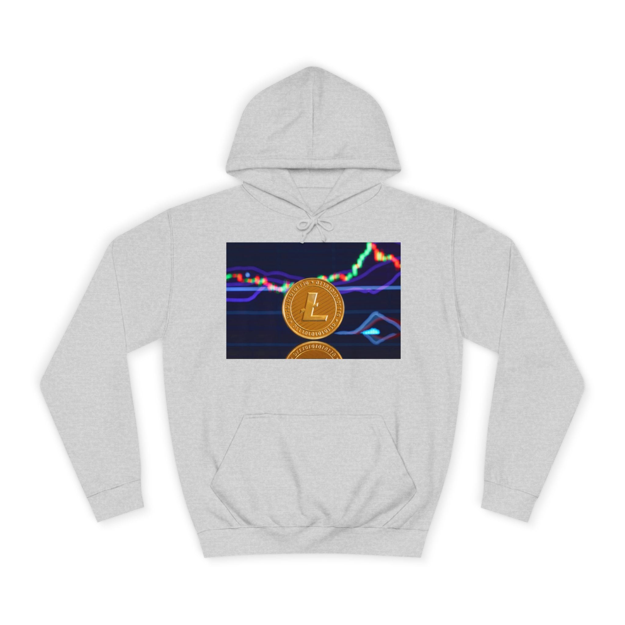 Litecoin Coin Graphic Hoodie | Crypto Chart Design, Digital Currency Apparel