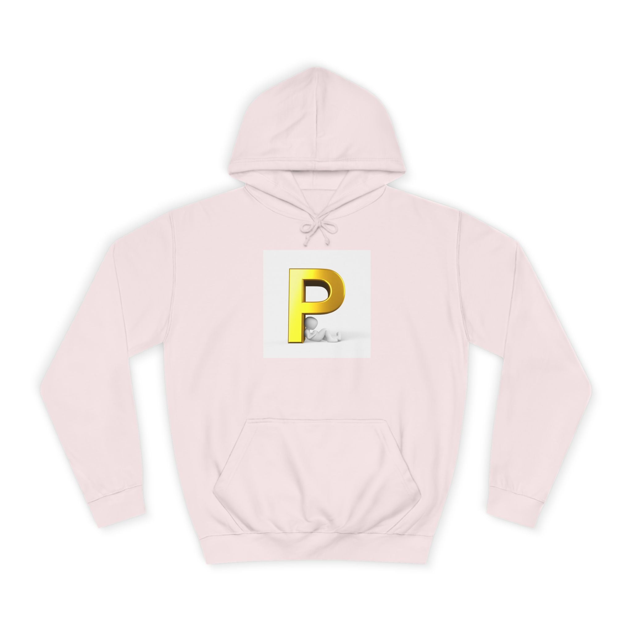 Gold Letter P hoodie | Monogram Initial Pullover