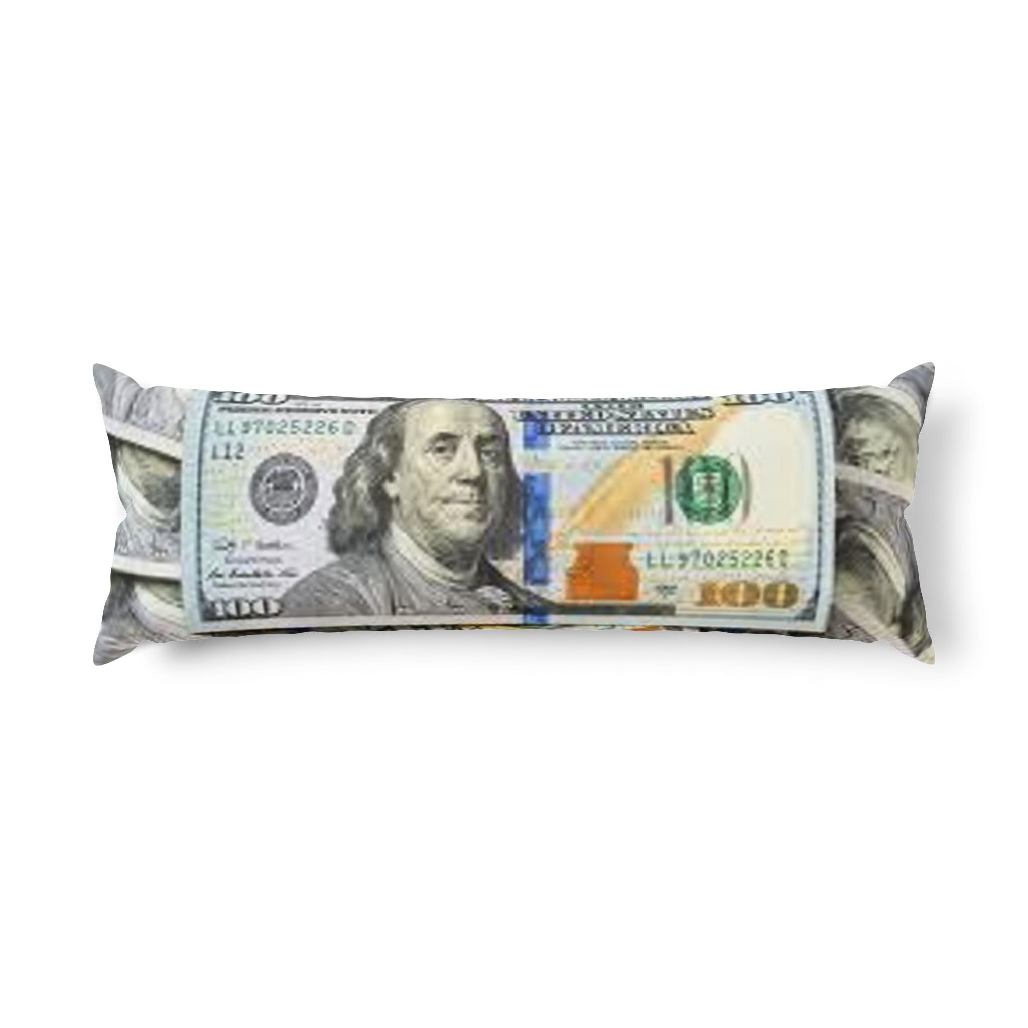 Hundred Dollar Bill Body Pillow | Money Print, Novelty Decor