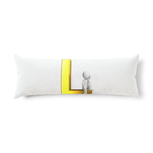 Lettre 3D L en or | Oreiller de corps