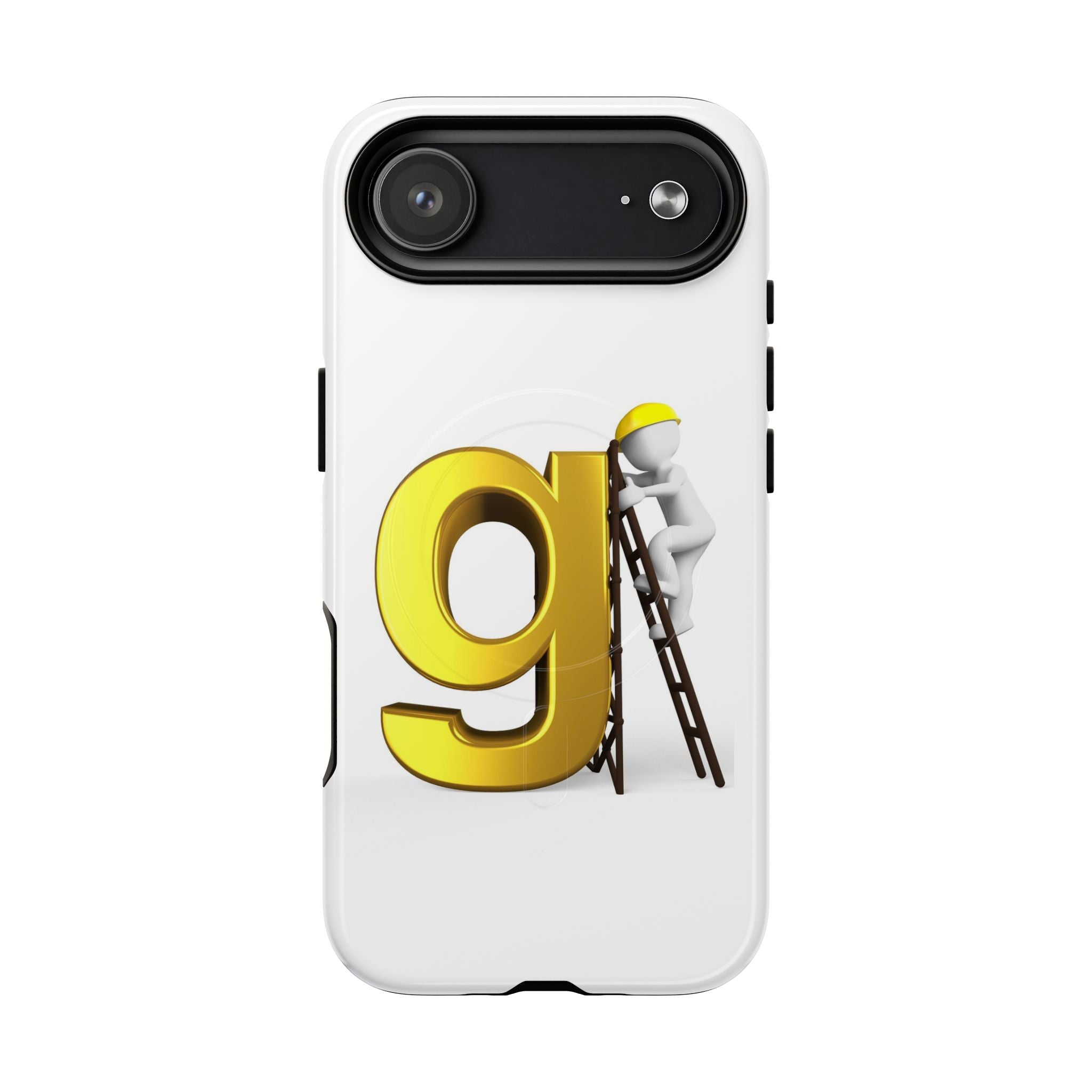 Coque de téléphone de construction Lettre G dorée | Coque magnétique robuste