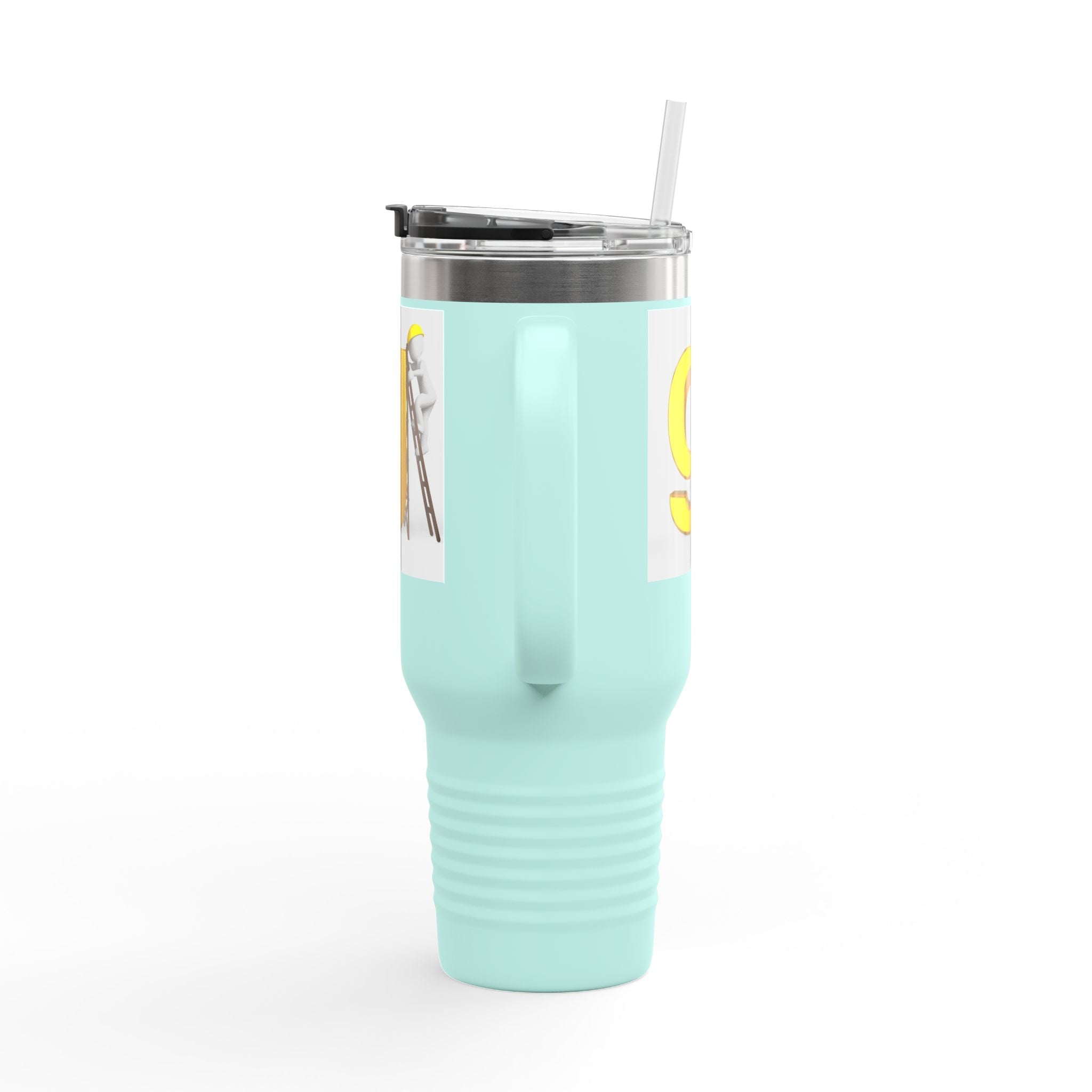 Yellow Letter G Monogram Travel Mug | 40oz Insulated Tumbler