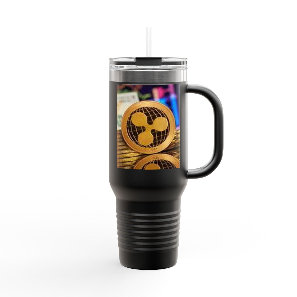 Ripple Crypto Coin Stack Insulated Travel Mug | 40oz