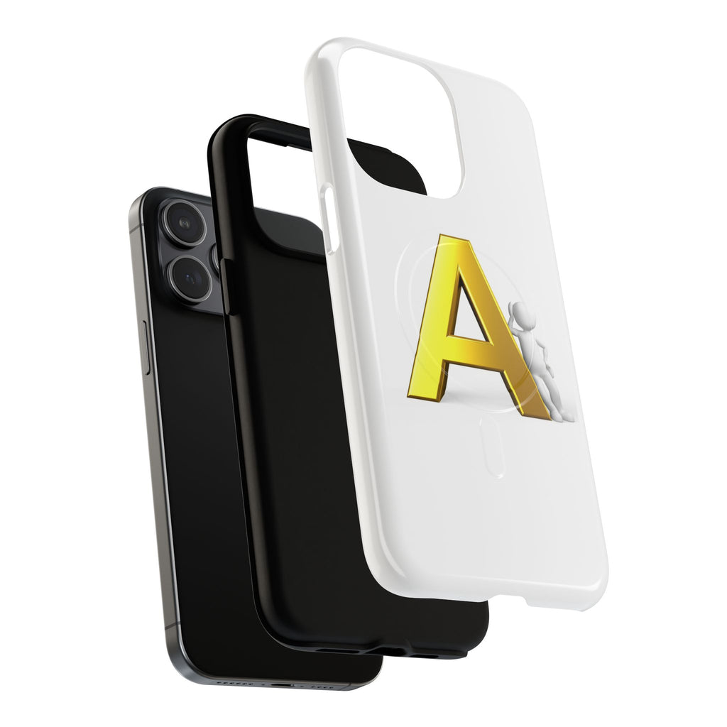 Gold Letter A Phone Case | Tough Magnetic Case, Initial Monogram